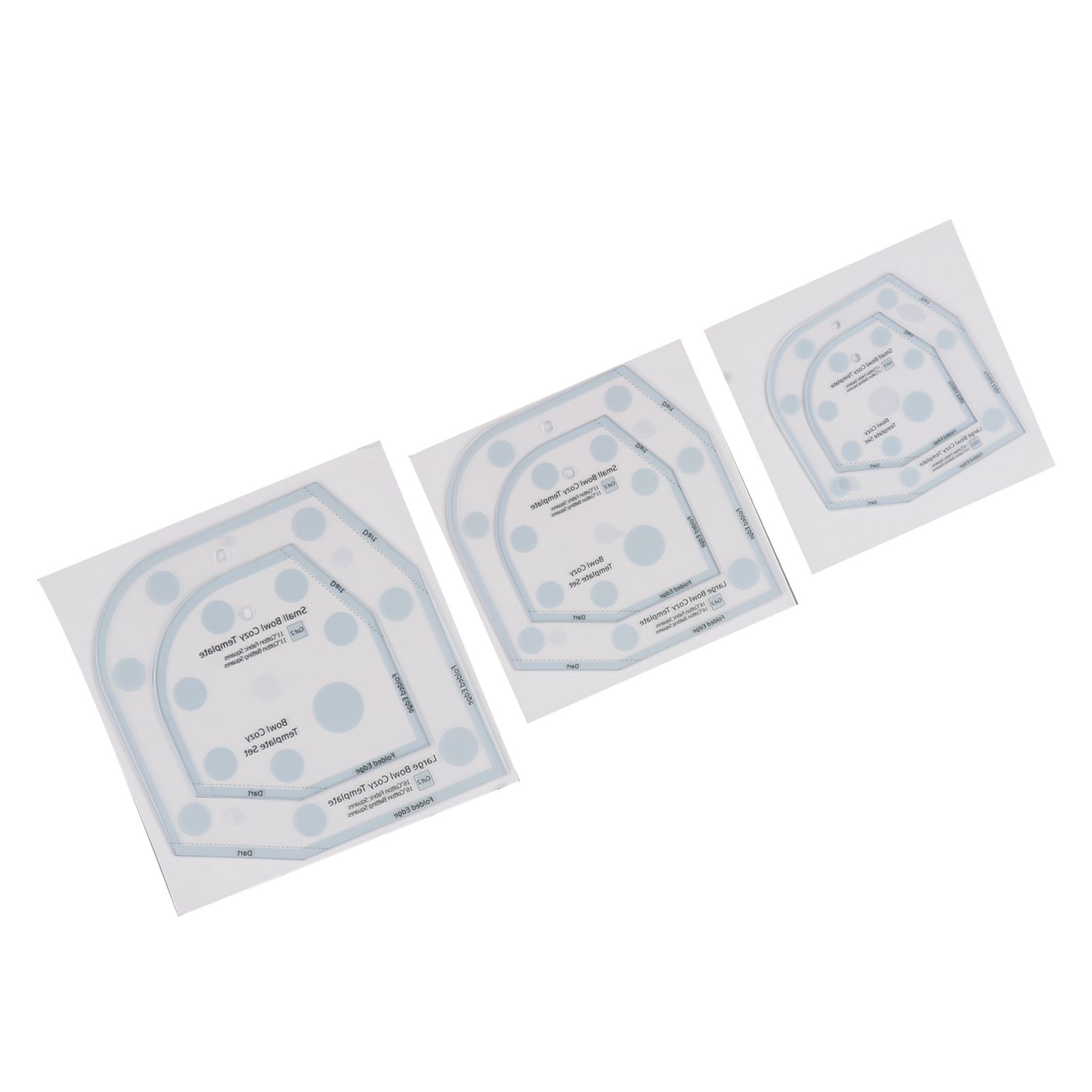 6in 8in 10in 3 Sizes Bowl Cozy Template Acrylic Bowl Cozy Pattern Template Cutting Ruler Set - Image 2