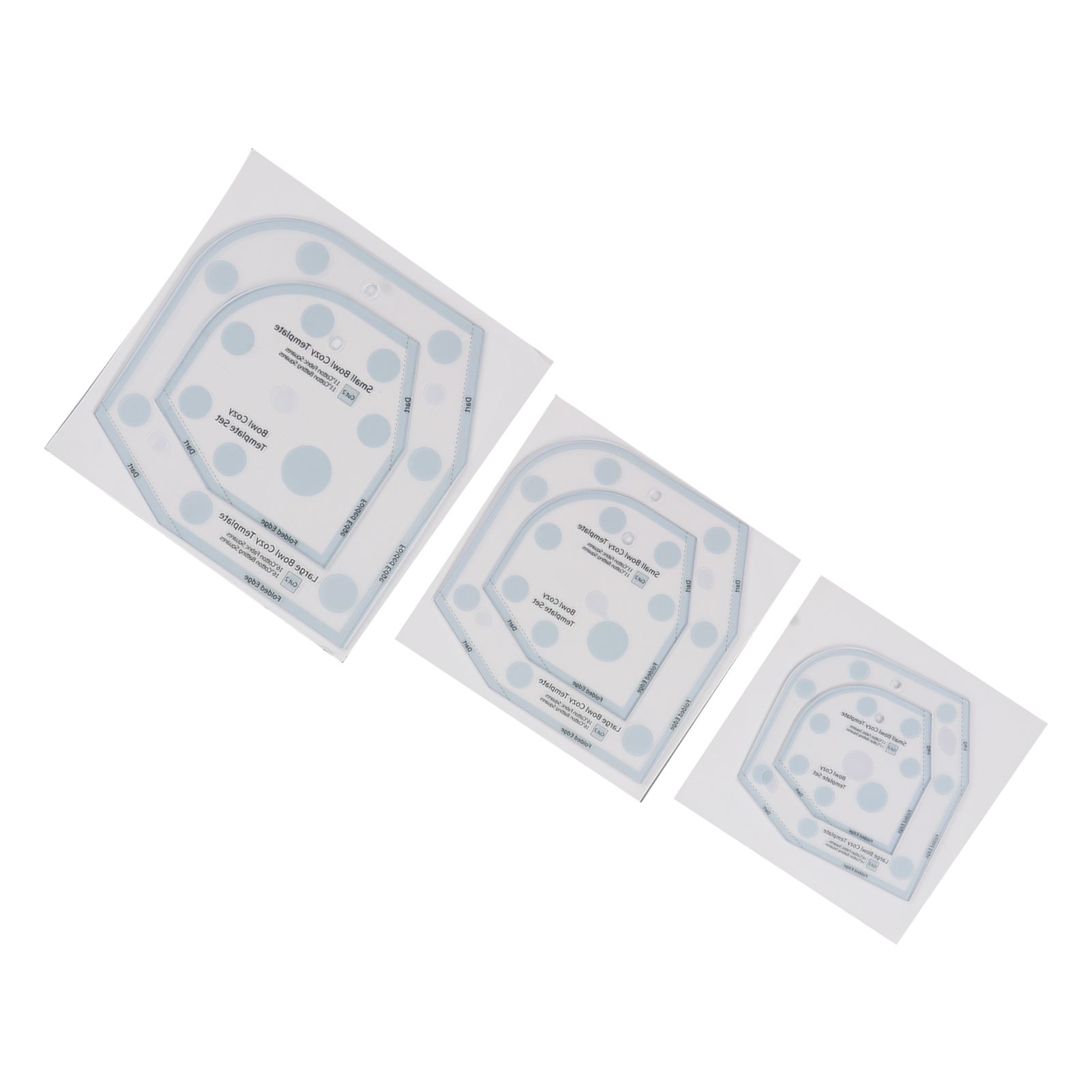 6in 8in 10in 3 Sizes Bowl Cozy Template Acrylic Bowl Cozy Pattern Template Cutting Ruler Set - Image 3