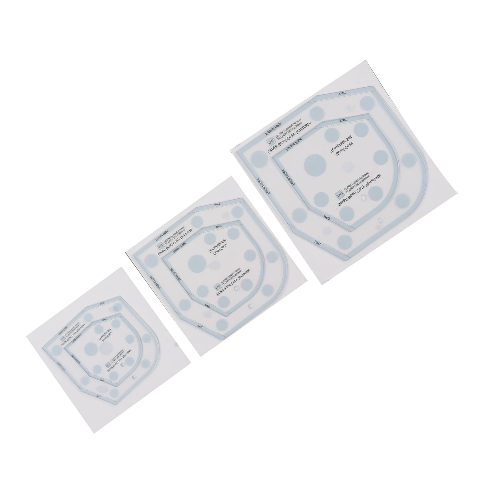 6in 8in 10in 3 Sizes Bowl Cozy Template Acrylic Bowl Cozy Pattern Template Cutting Ruler Set - Image 4