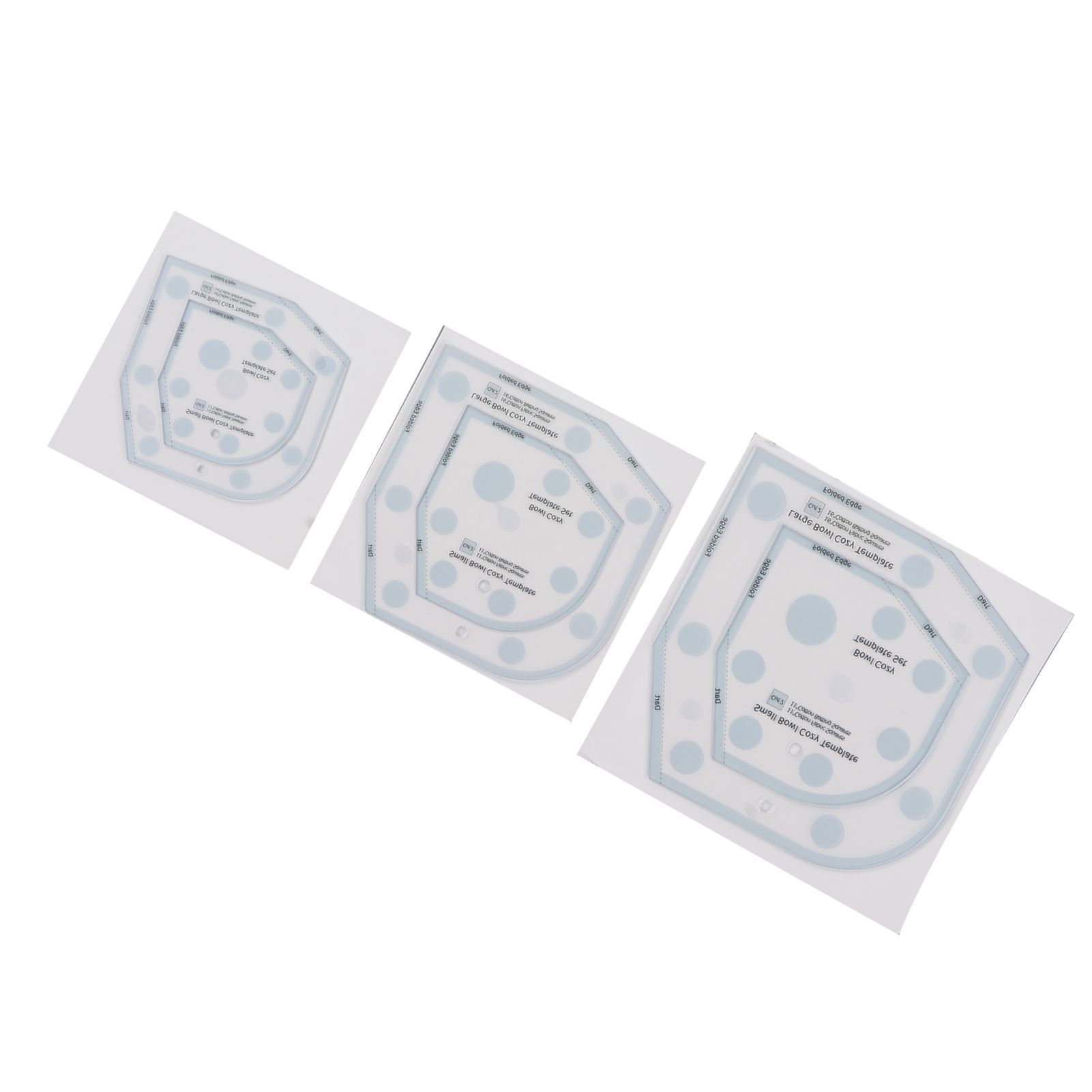 6in 8in 10in 3 Sizes Bowl Cozy Template Acrylic Bowl Cozy Pattern Template Cutting Ruler Set - Image 5