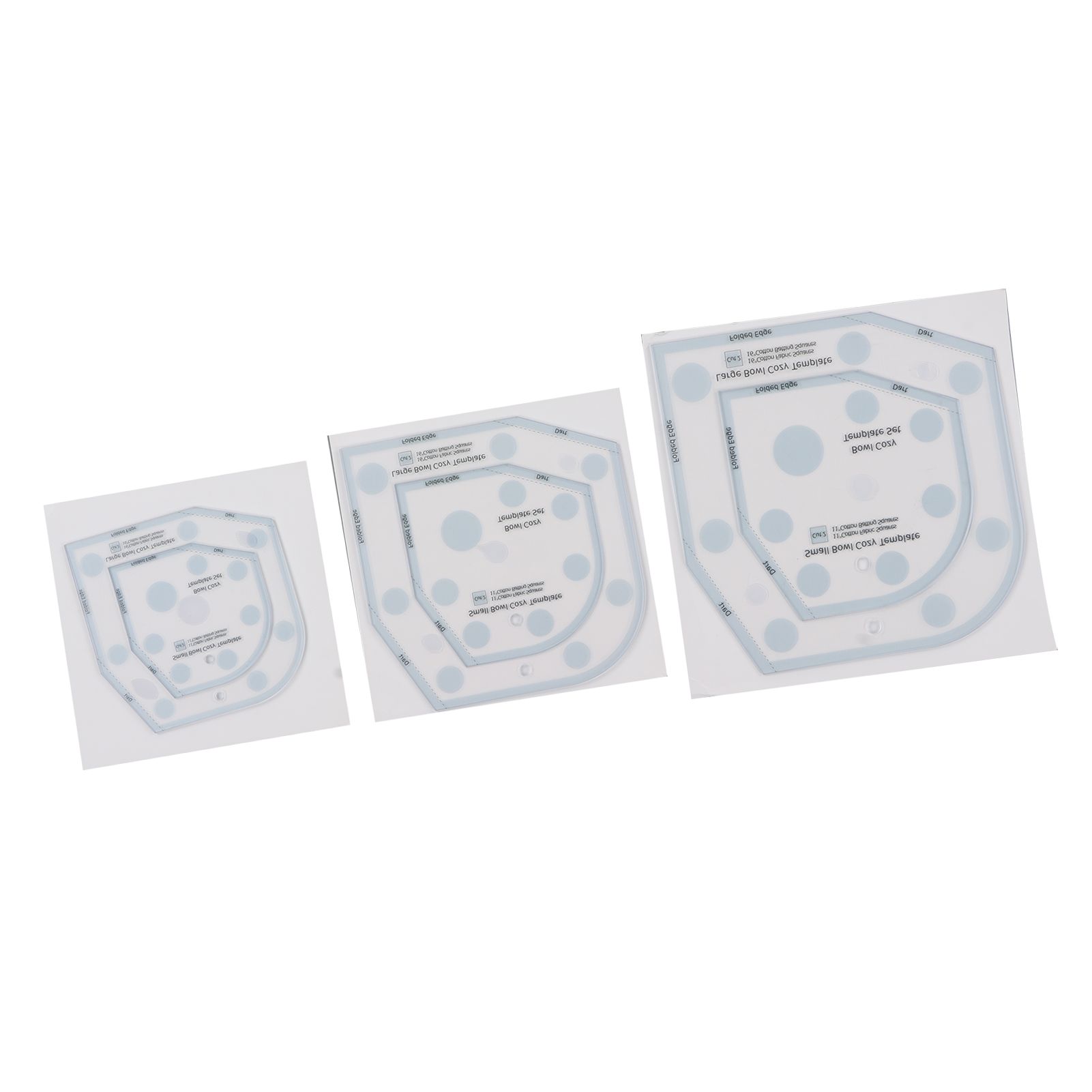 6in 8in 10in 3 Sizes Bowl Cozy Template Acrylic Bowl Cozy Pattern Template Cutting Ruler Set - Image 7