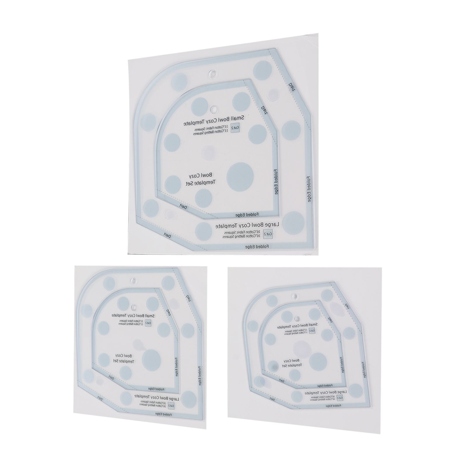 6in 8in 10in 3 Sizes Bowl Cozy Template Acrylic Bowl Cozy Pattern Template Cutting Ruler Set - Image 8