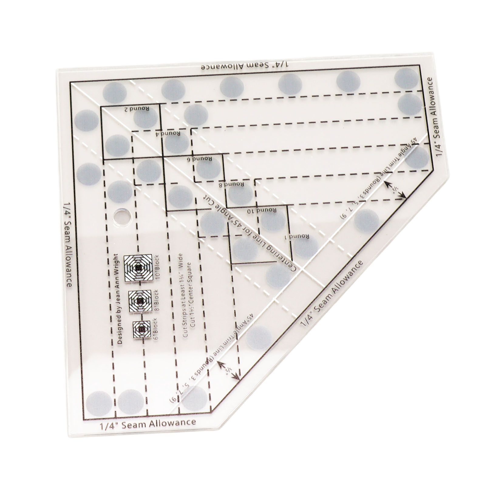 Mini Quilt Ruler Transparent Acrylic Precise Scale DIY Trim Tool Quilting Ruler for 6 8 10 Inch Finished Blocks - Image 1