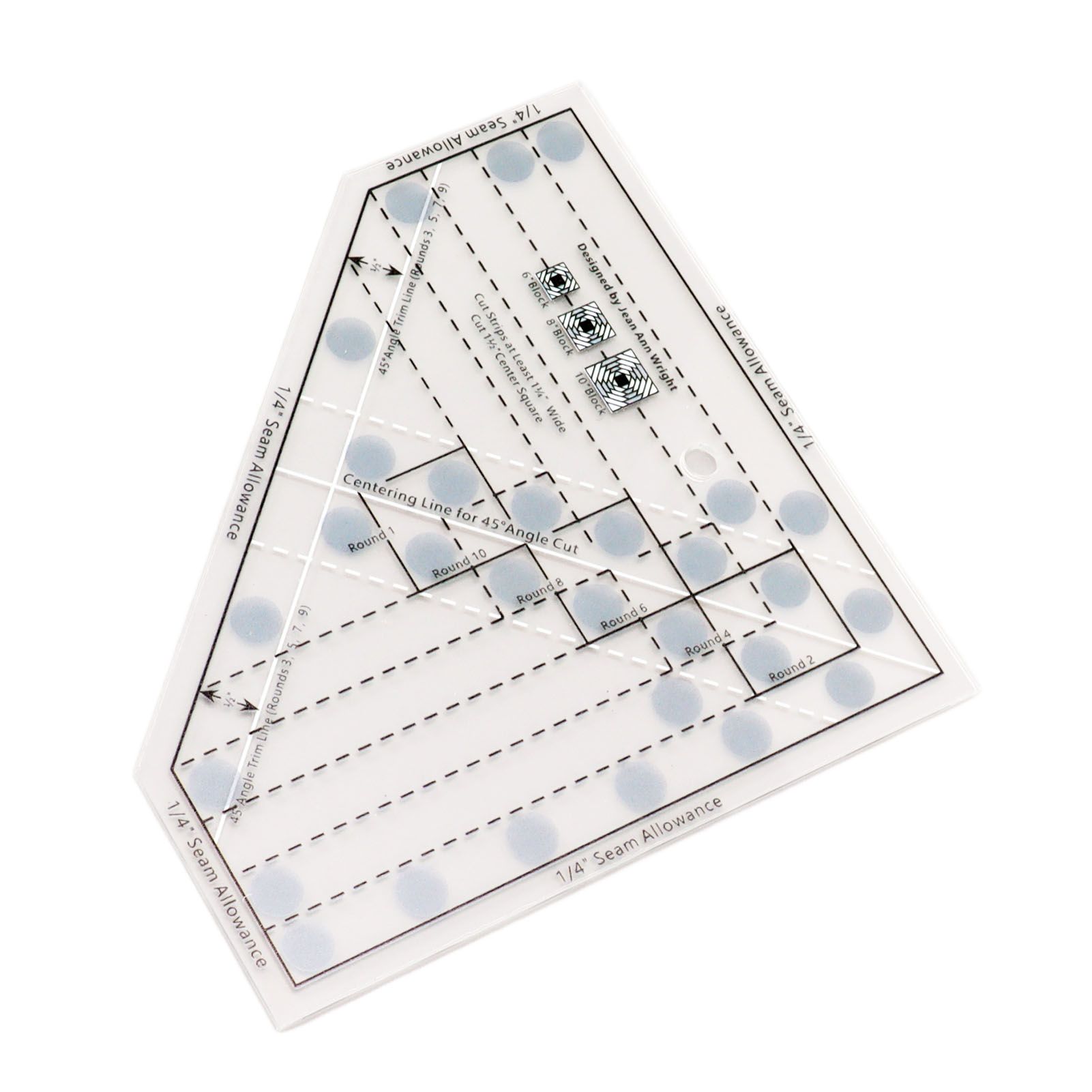 Mini Quilt Ruler Transparent Acrylic Precise Scale DIY Trim Tool Quilting Ruler for 6 8 10 Inch Finished Blocks - Image 2