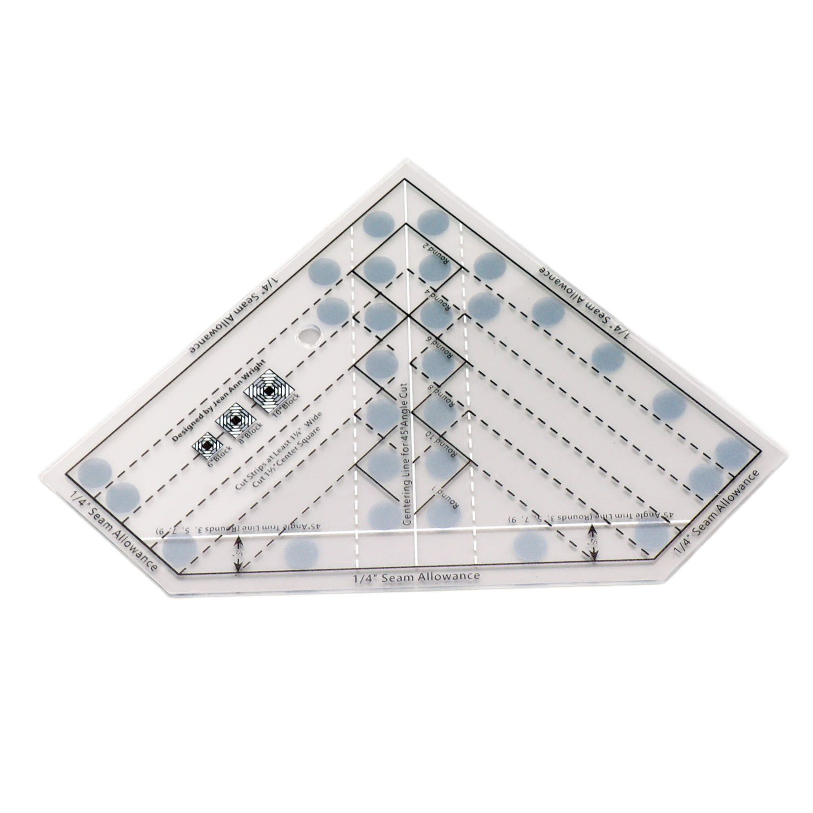 Mini Quilt Ruler Transparent Acrylic Precise Scale DIY Trim Tool Quilting Ruler for 6 8 10 Inch Finished Blocks - Image 3