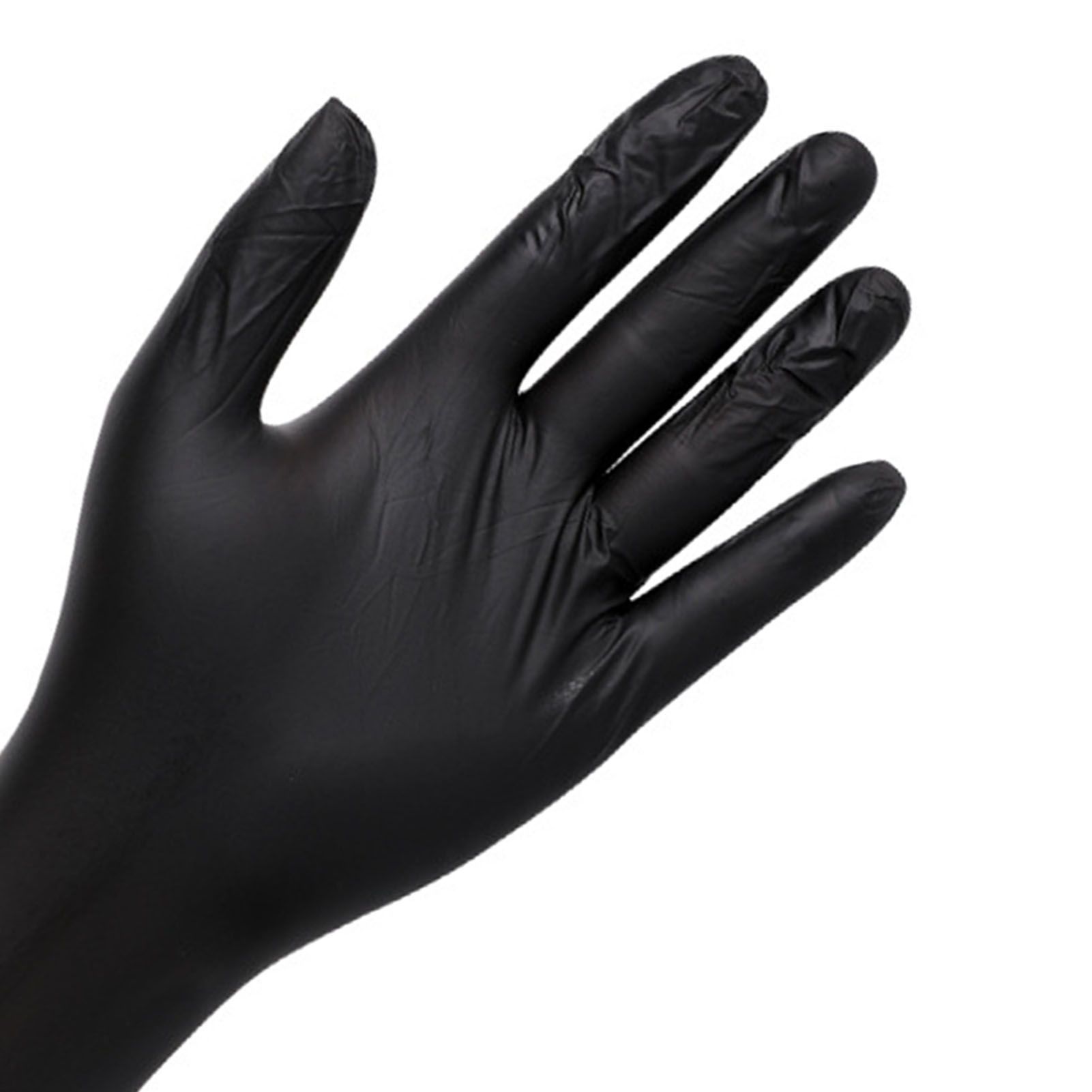 100PCS Food Gloves PVC High Elastic Protective Gloves for Cleaning Catering Black L - Image 8