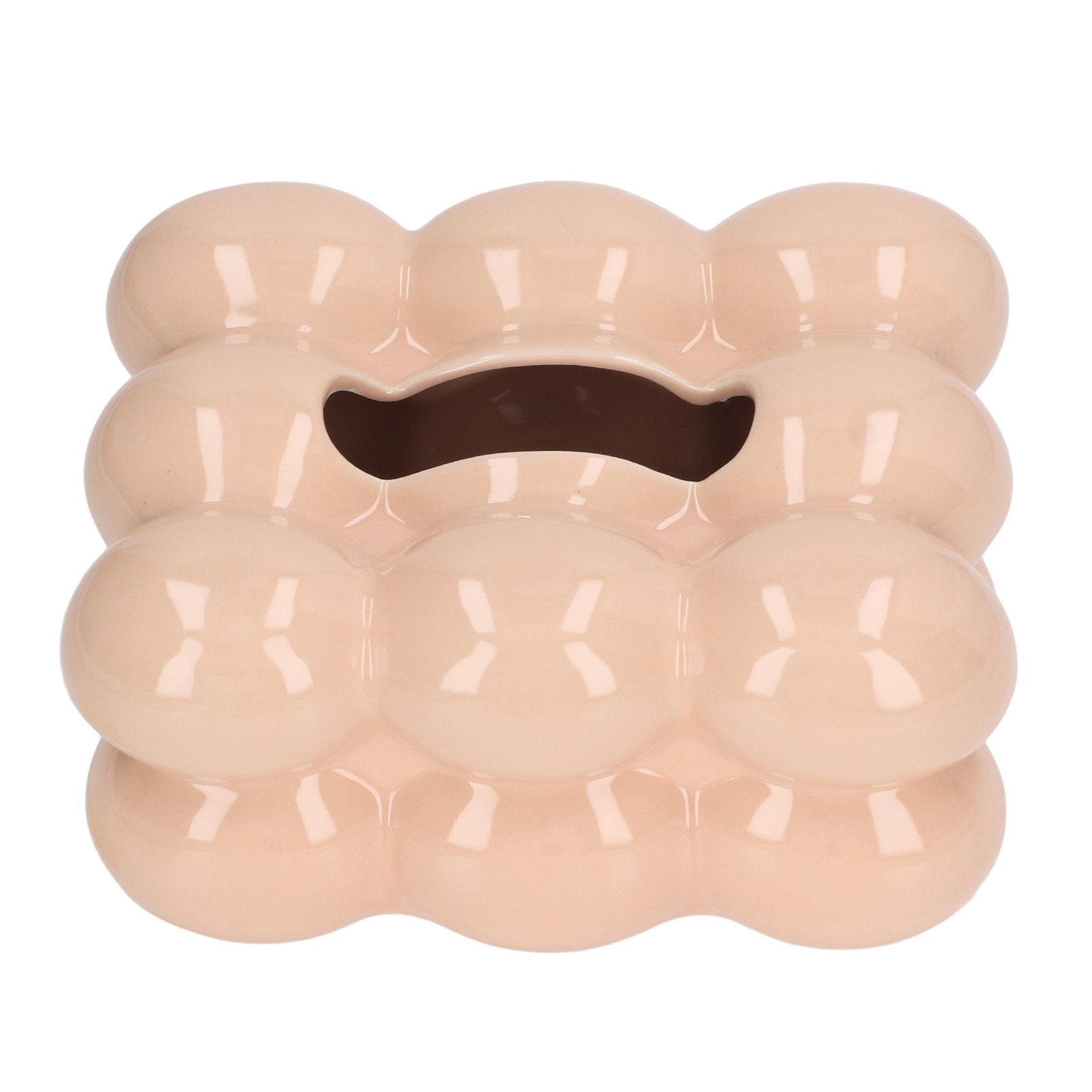 Electroplated Ceramic Tissue Box Case Holder Decorative Elegant Facial Tissue Napkin Dispenser Box Coffee Color - Image 1