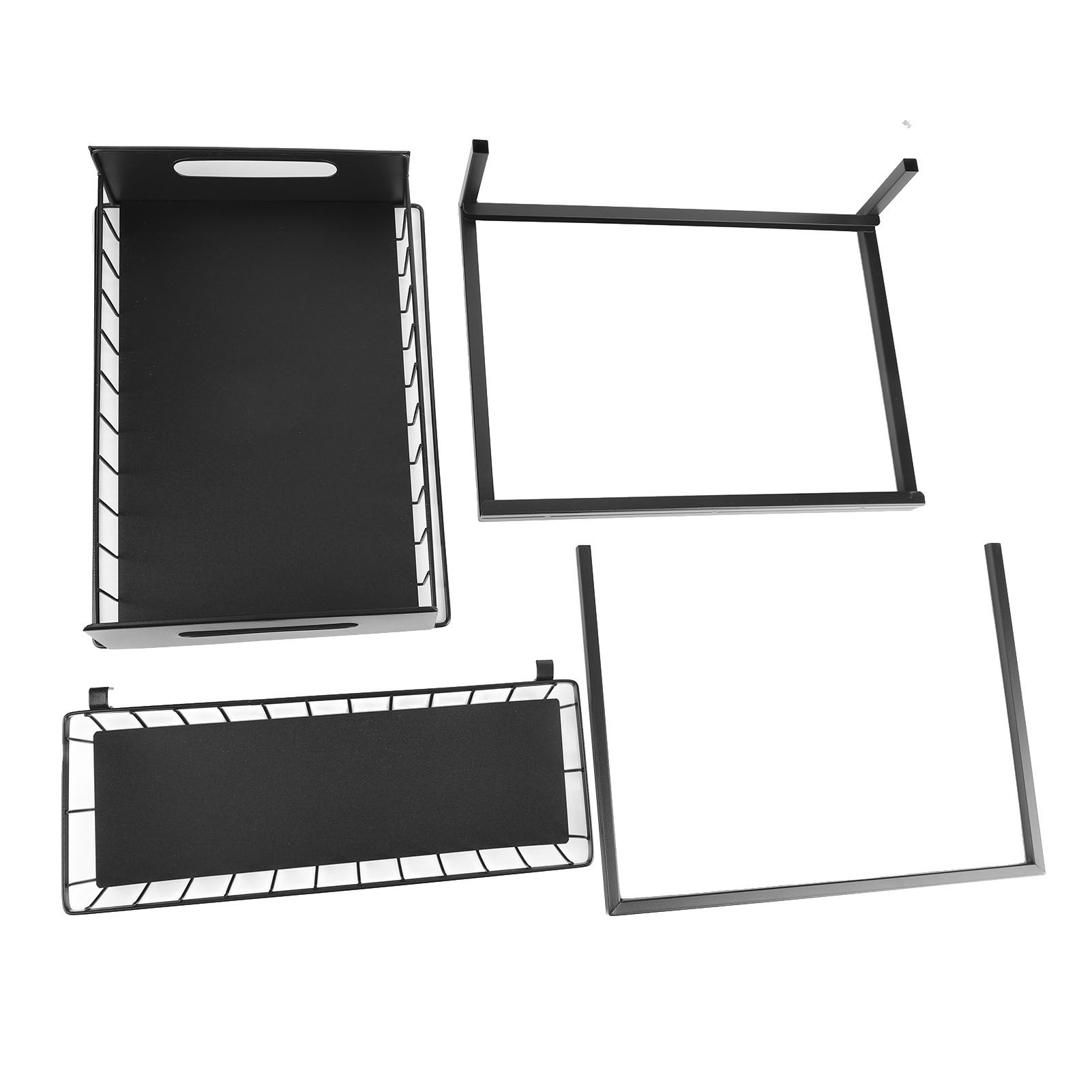 Under Sink Organizer L Shape 2 Tier Slide Out Sink Shelf for Under Kitchen Bathroom Sink Organizers and Storage Black - Image 3