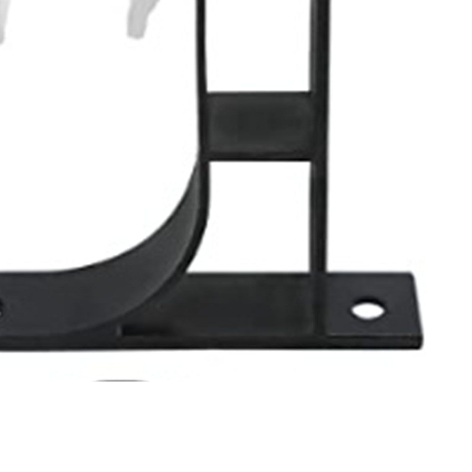 4 Set Curtain Rod Bracket Thickened Aluminum Alloy Black Paint Spraying Rust Prevention Curtain Rod Fixing Hook - Image 8
