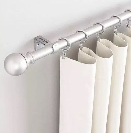 4PCS Curtain Rod Bracket Adjustable Heavy Duty Curtain Rod Wall Bracket Hooks with Installation Screws - Image 6