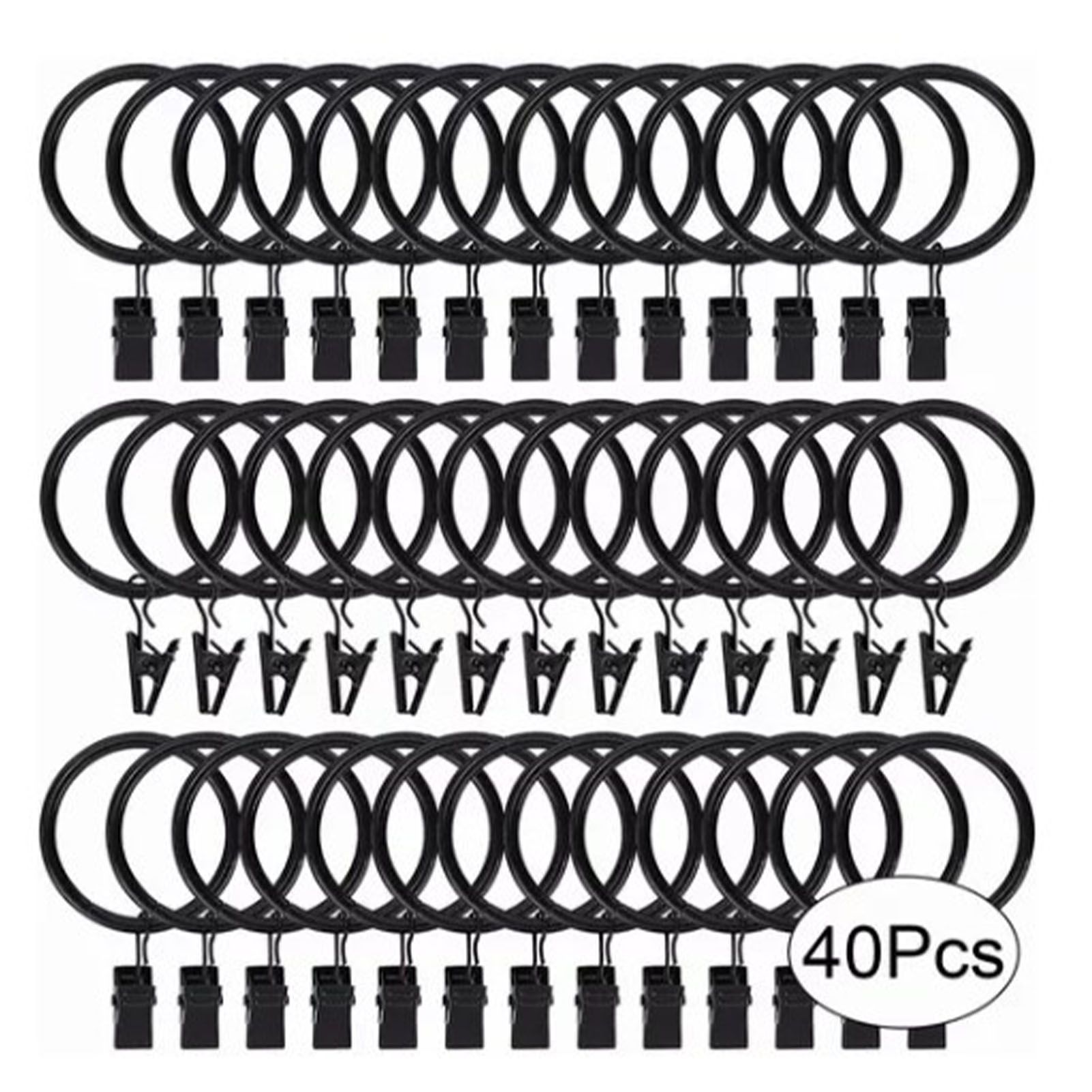 40 Pcs 38mm Clip On Curtain Rings Heavy Duty Strong Hanging Drapery Drapes Clip for Hotels Restaurants Bars - Image 1