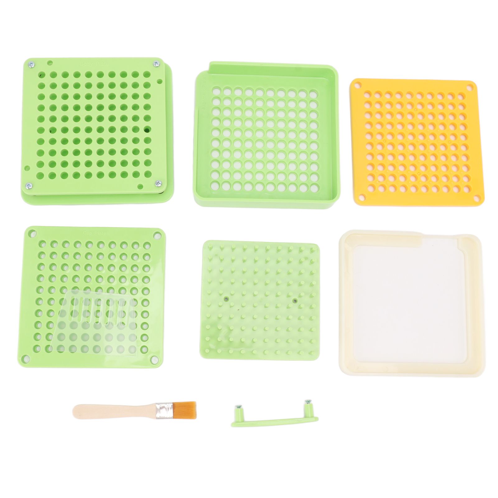 Medicine Capsule Filling Tray 100 Hole Capsule Filling Machine Capsule Filling Tool Manual Capsule Filler Light Green - Image 1