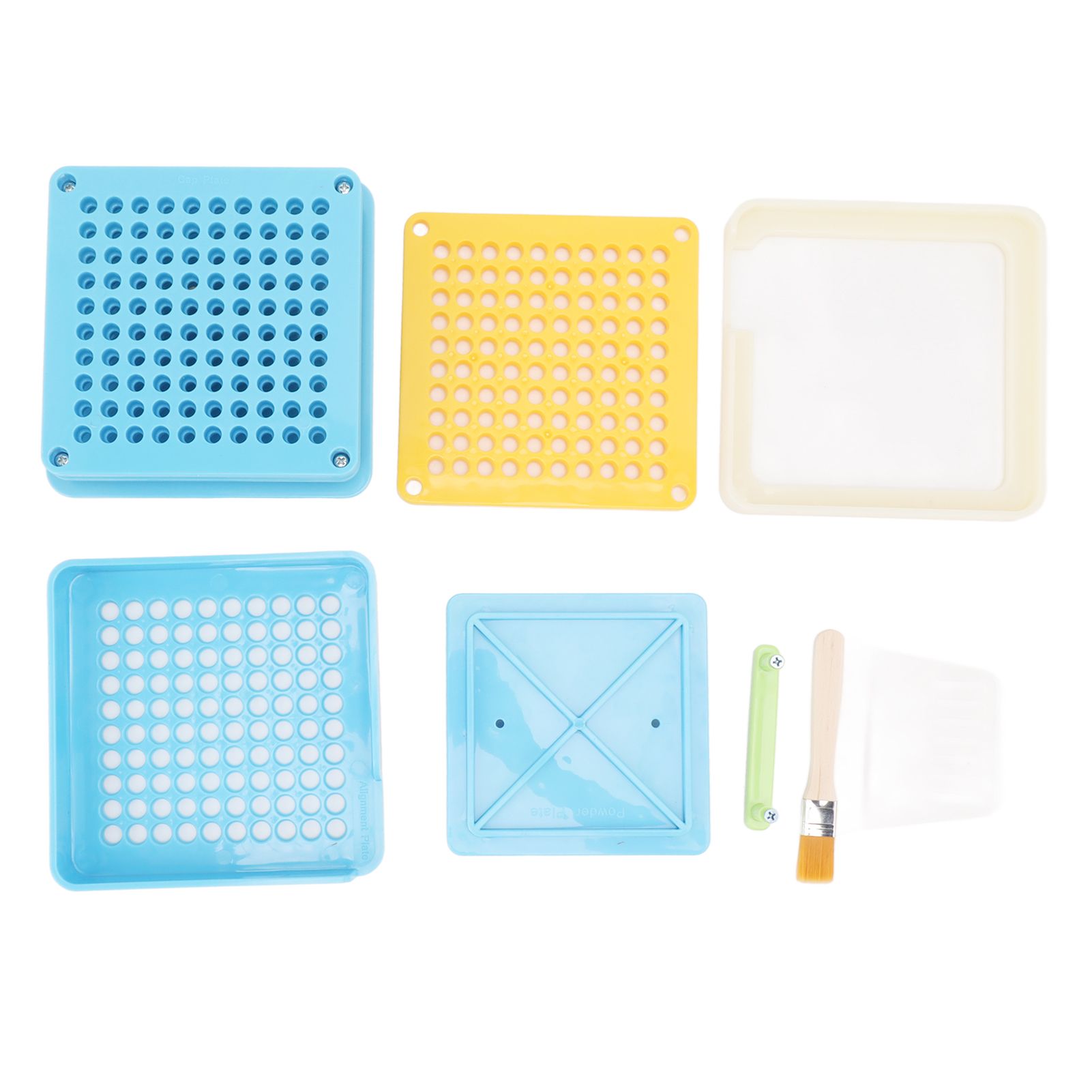 Medicine Capsule Filling Tray 100 Hole Capsule Filling Machine Capsule Filling Tool Manual Capsule Filler Blue - Image 1