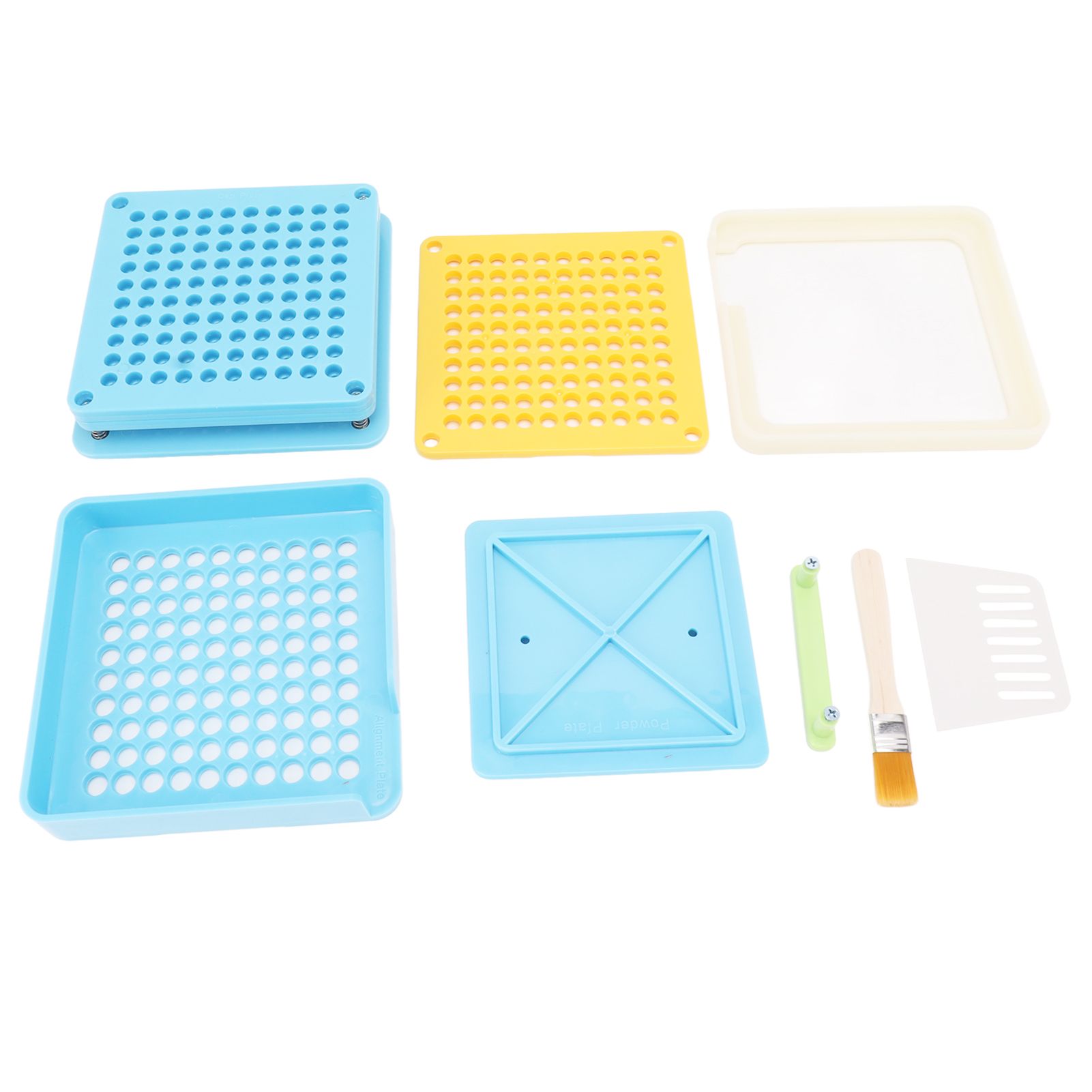 Medicine Capsule Filling Tray 100 Hole Capsule Filling Machine Capsule Filling Tool Manual Capsule Filler Blue - Image 5