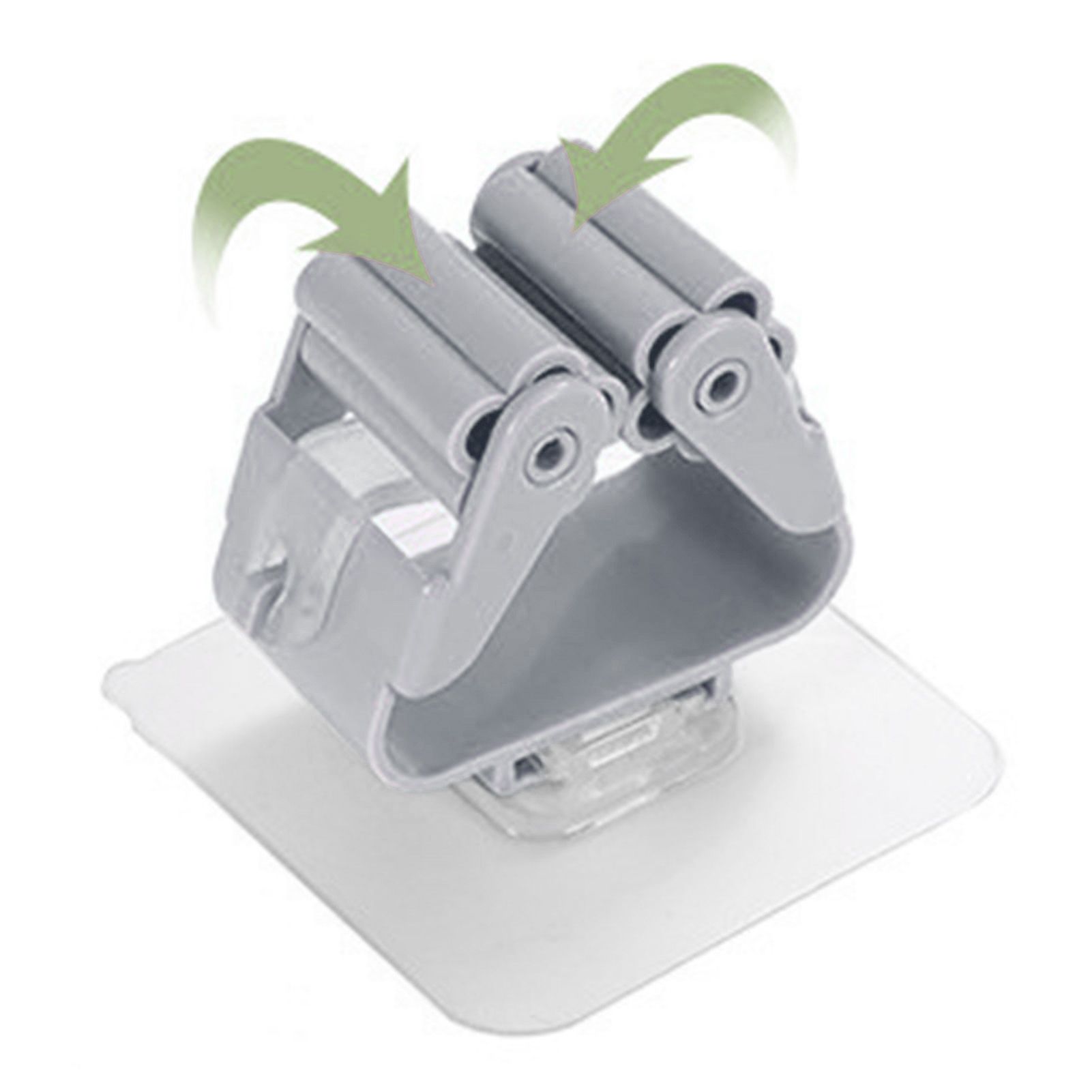 3pcs Wall Mounted Mop Holder Strong Adhesion Plastic Mop Broom Holder for Garage Tool Room Gray - Image 3