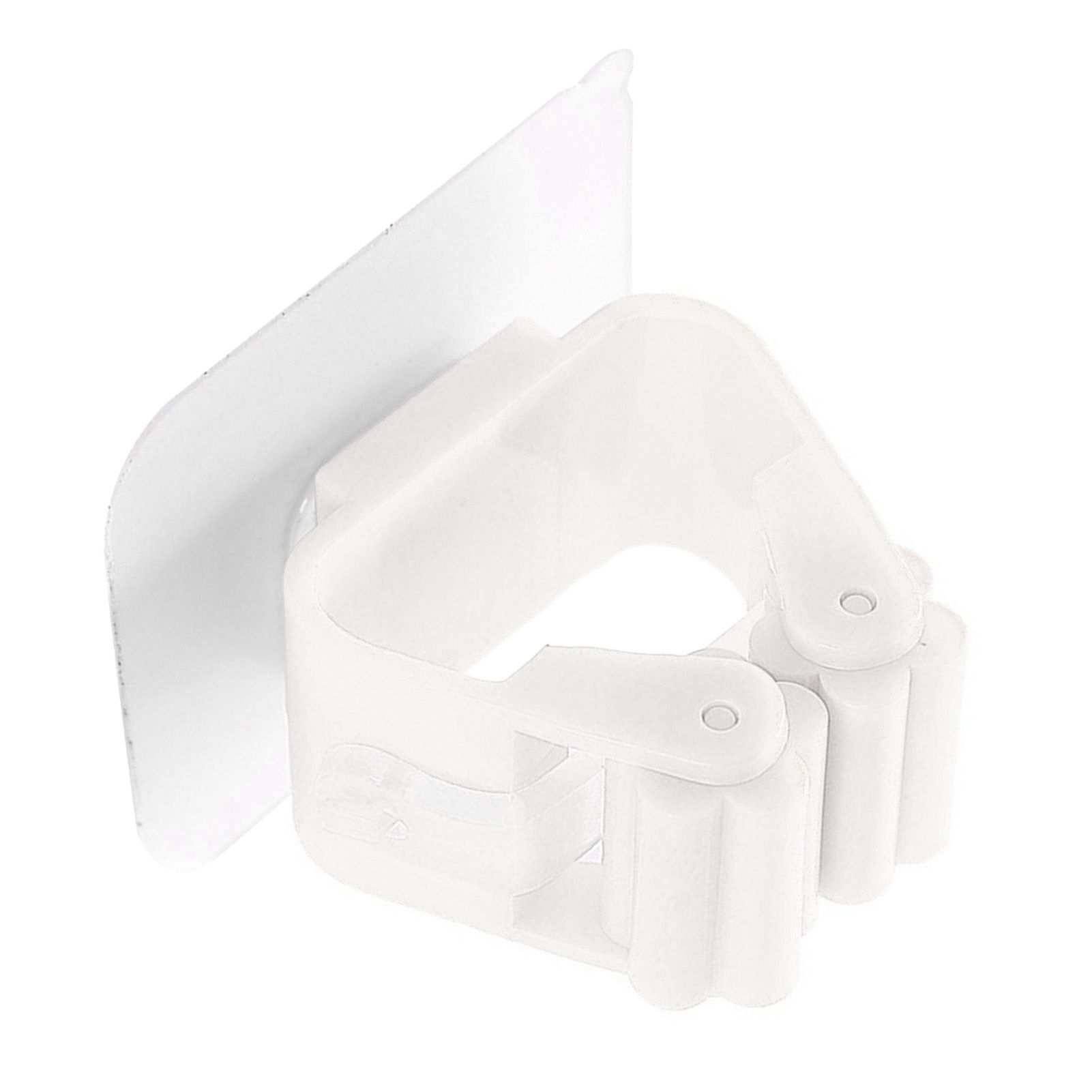 3pcs Wall Mounted Mop Holder Strong Adhesion Plastic Mop Broom Holder for Garage Tool Room White - Image 2