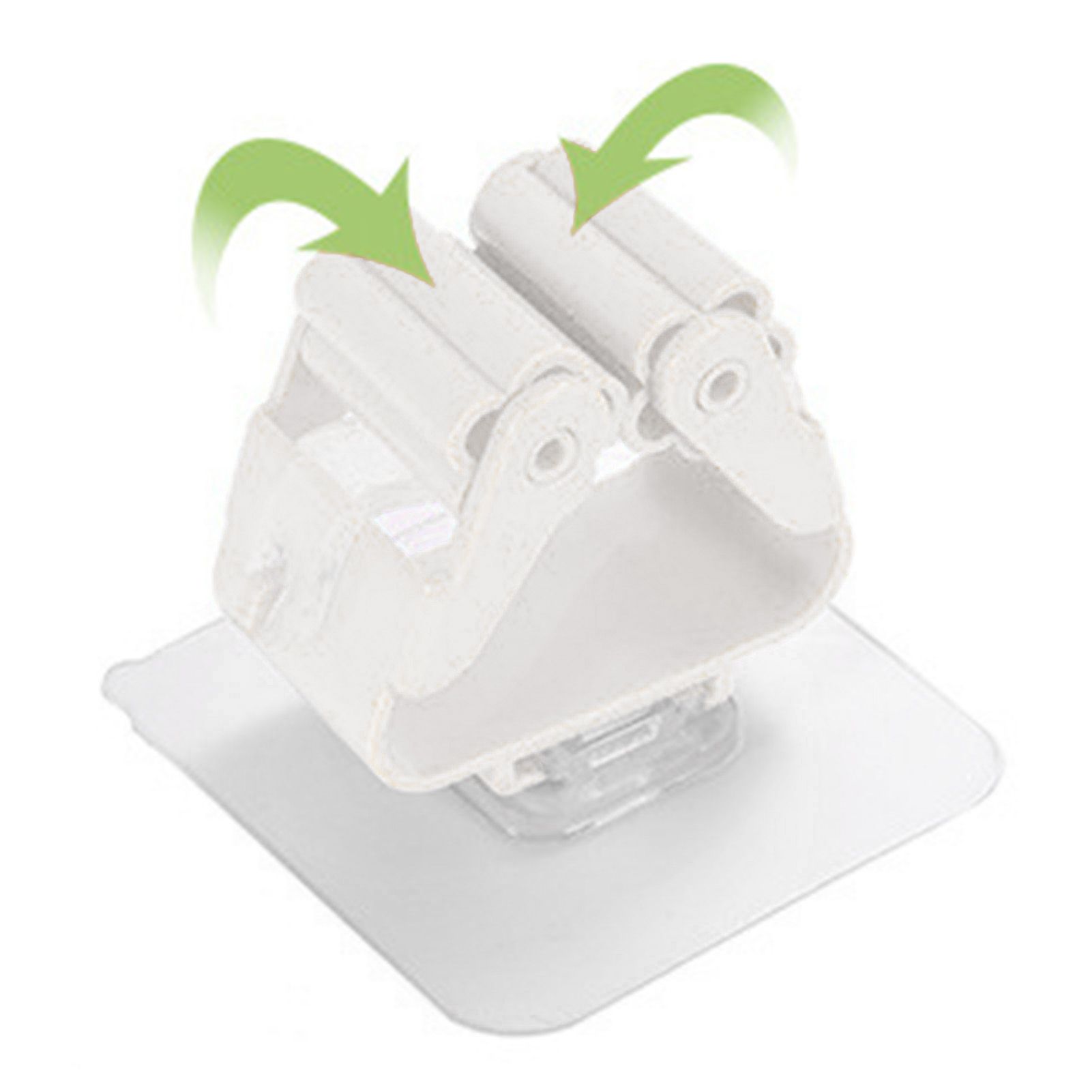 3pcs Wall Mounted Mop Holder Strong Adhesion Plastic Mop Broom Holder for Garage Tool Room White - Image 3