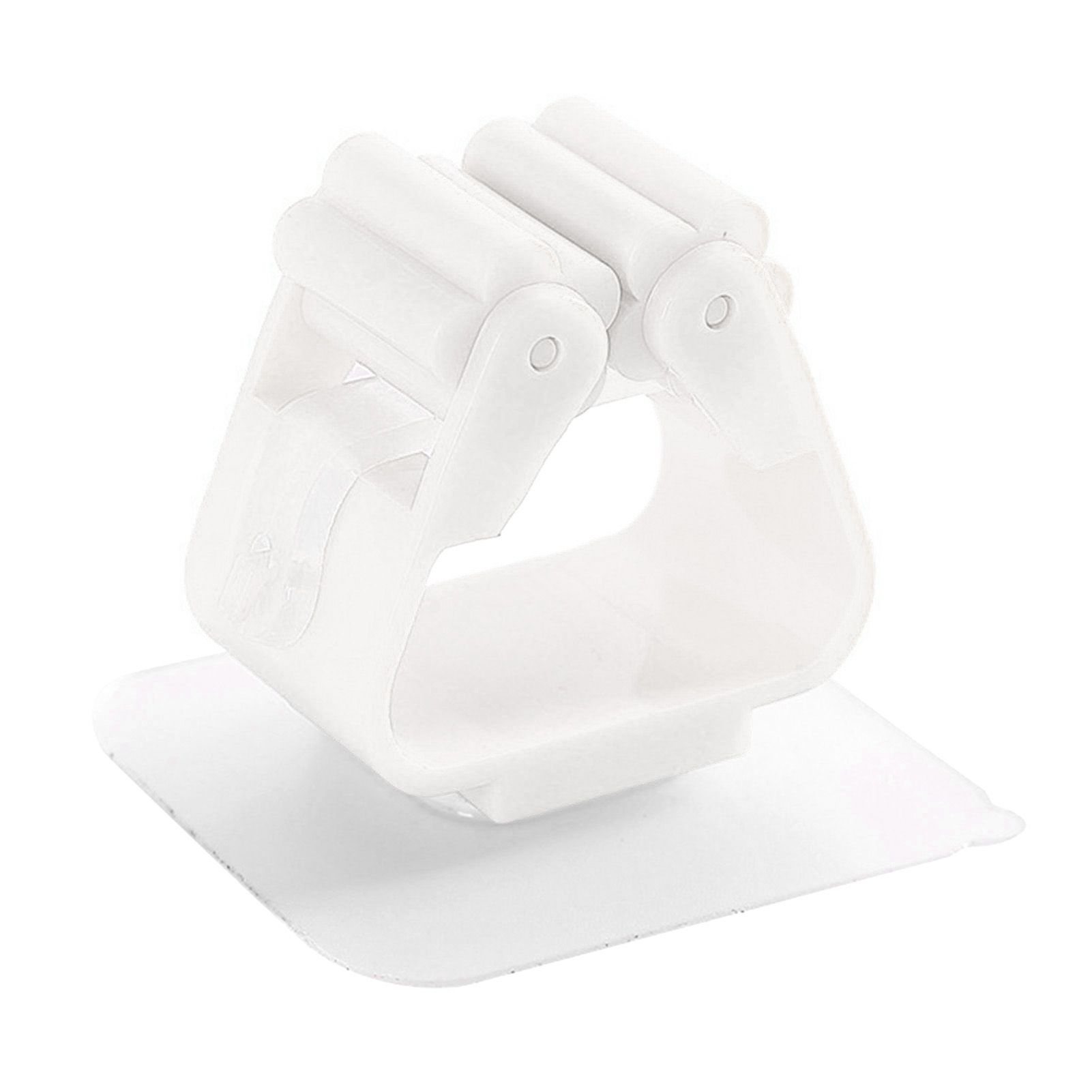 3pcs Wall Mounted Mop Holder Strong Adhesion Plastic Mop Broom Holder for Garage Tool Room White - Image 4