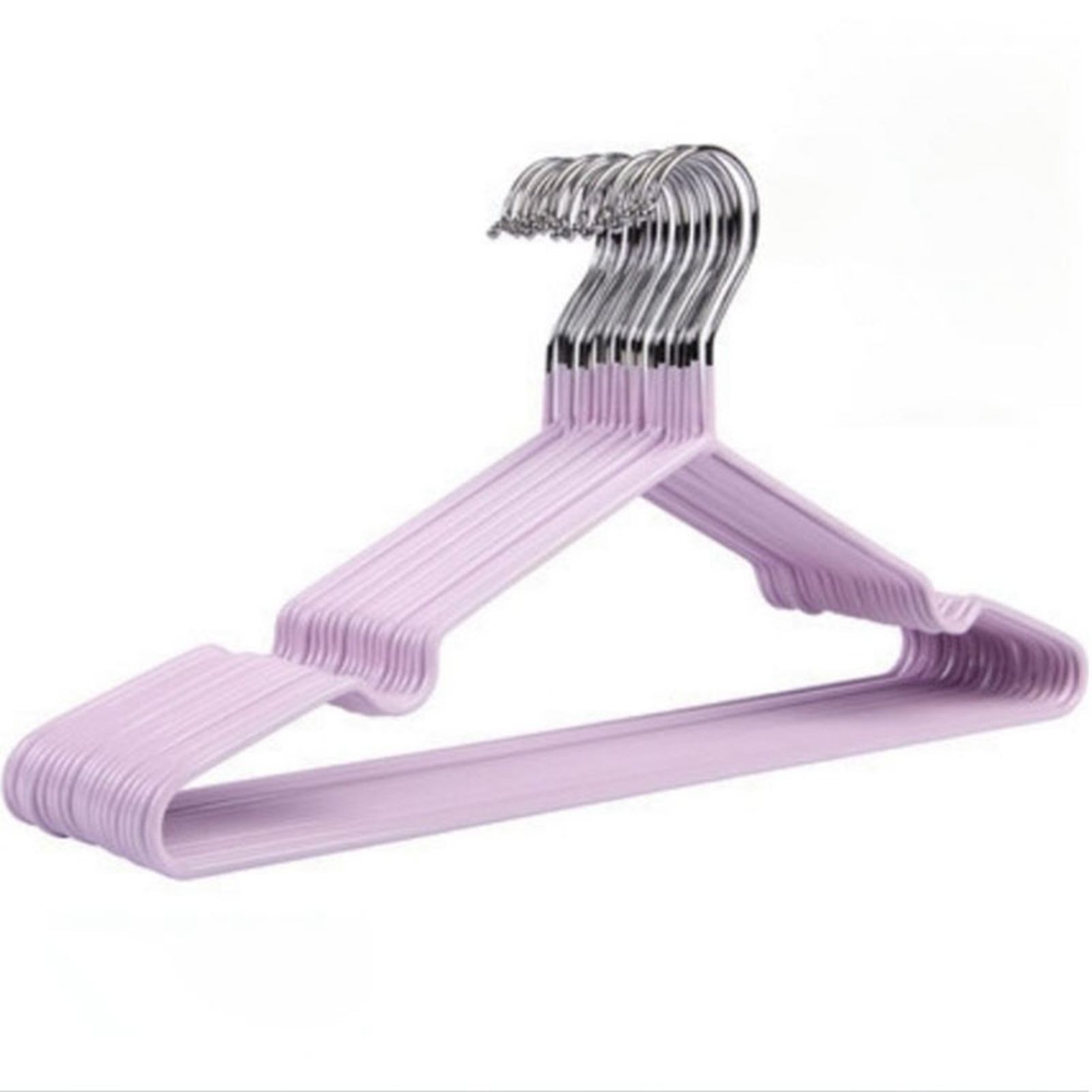 Clothes Hangers Prevent Slip Space Saving Heavy Duty Dry Wet Thick Clothes Hangers for Home Dormitory Purple - Image 1