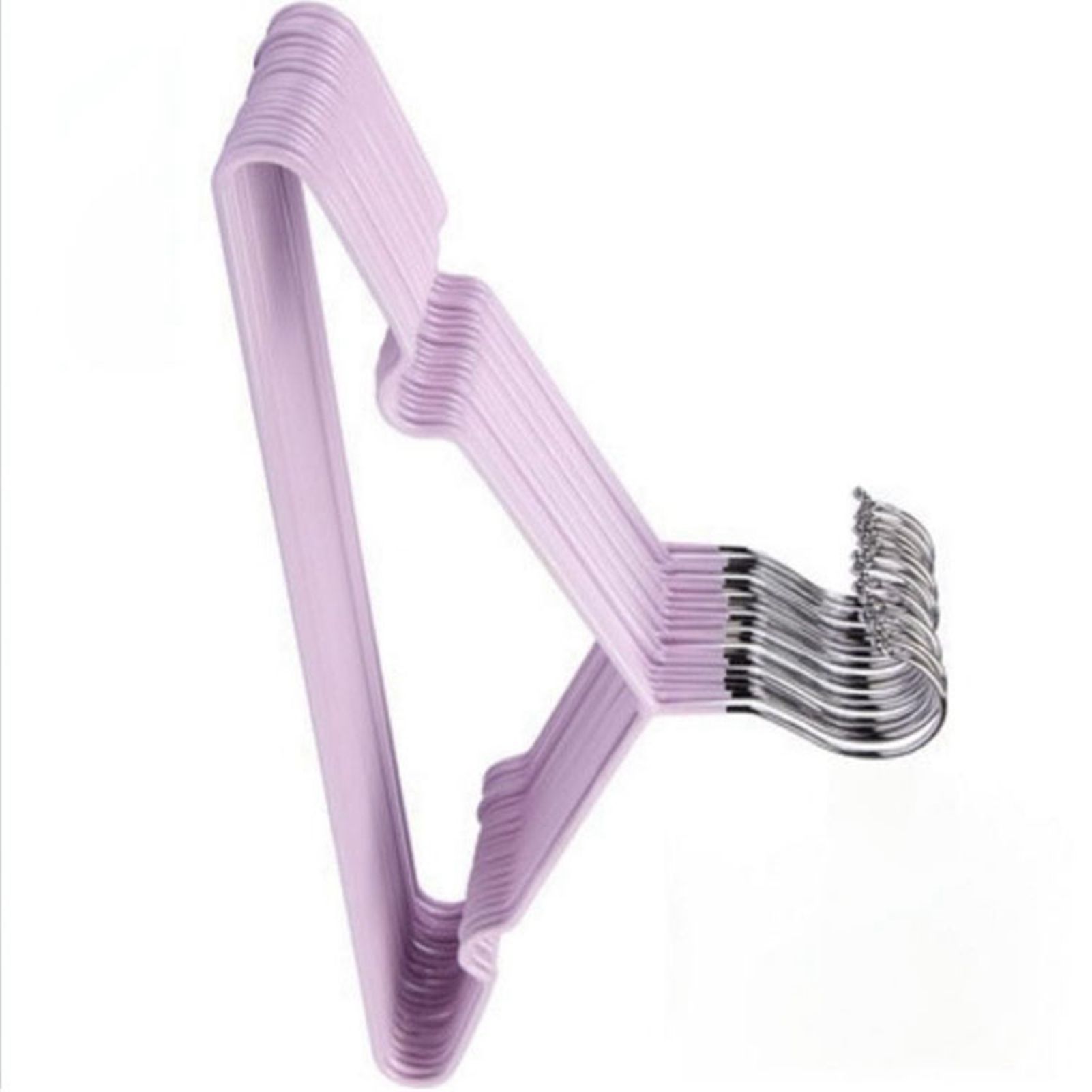 Clothes Hangers Prevent Slip Space Saving Heavy Duty Dry Wet Thick Clothes Hangers for Home Dormitory Purple - Image 3