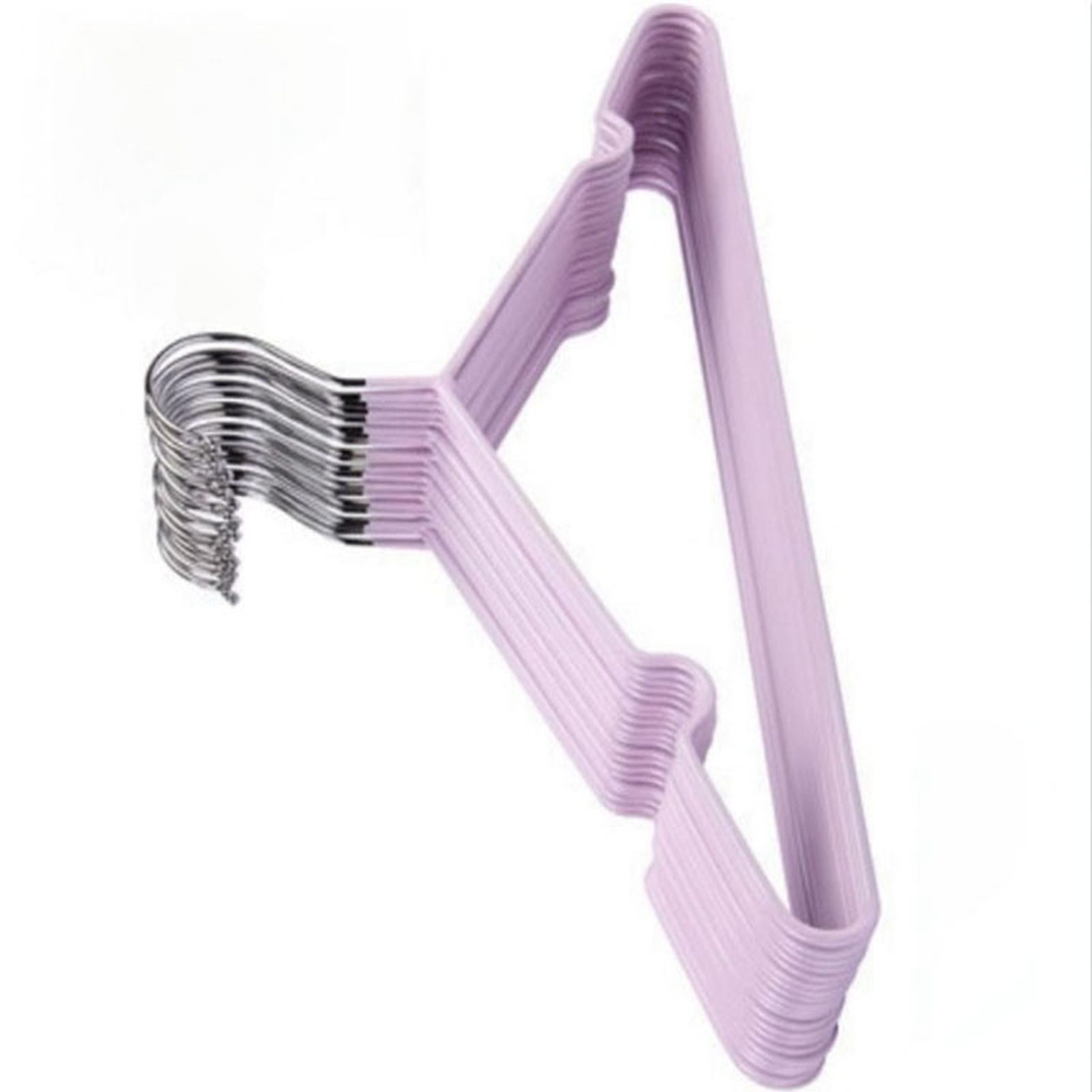 Clothes Hangers Prevent Slip Space Saving Heavy Duty Dry Wet Thick Clothes Hangers for Home Dormitory Purple - Image 4