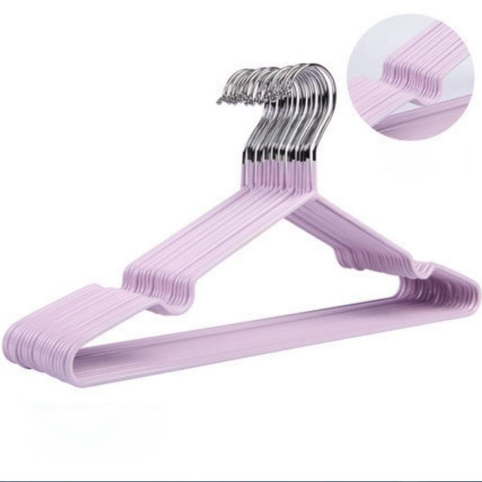 Clothes Hangers Prevent Slip Space Saving Heavy Duty Dry Wet Thick Clothes Hangers for Home Dormitory Purple - Image 5
