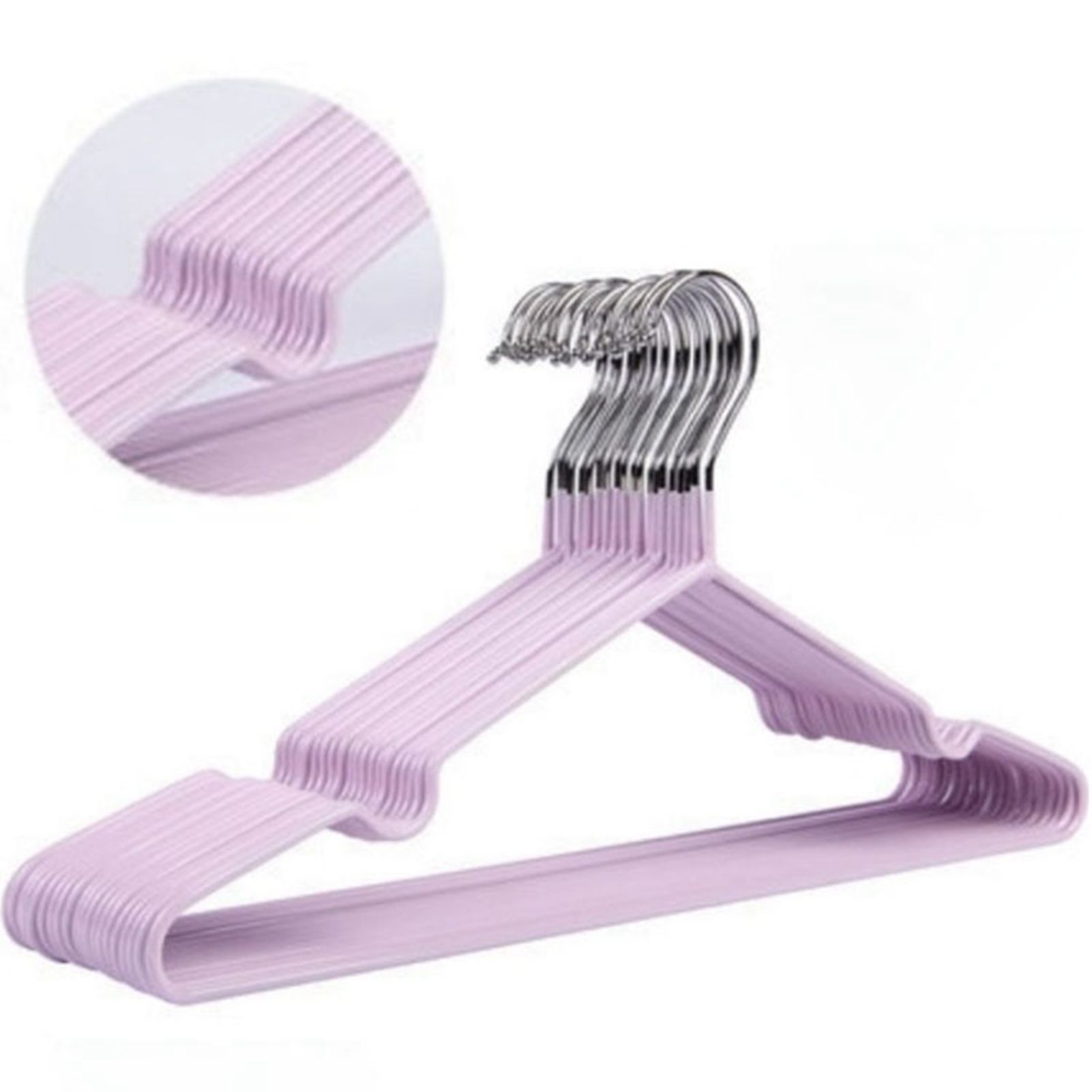 Clothes Hangers Prevent Slip Space Saving Heavy Duty Dry Wet Thick Clothes Hangers for Home Dormitory Purple - Image 6