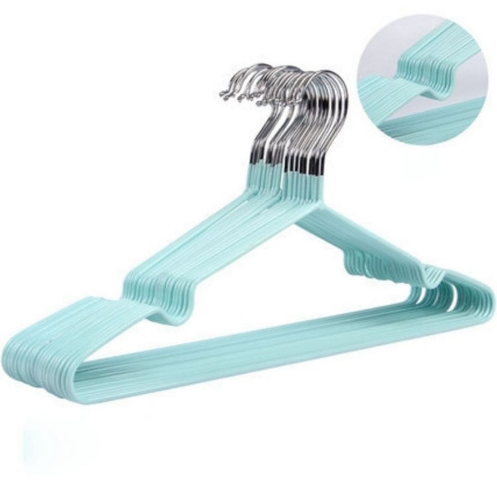 Clothes Hangers Prevent Slip Space Saving Heavy Duty Dry Wet Thick Clothes Hangers for Home Dormitory Green - Image 5