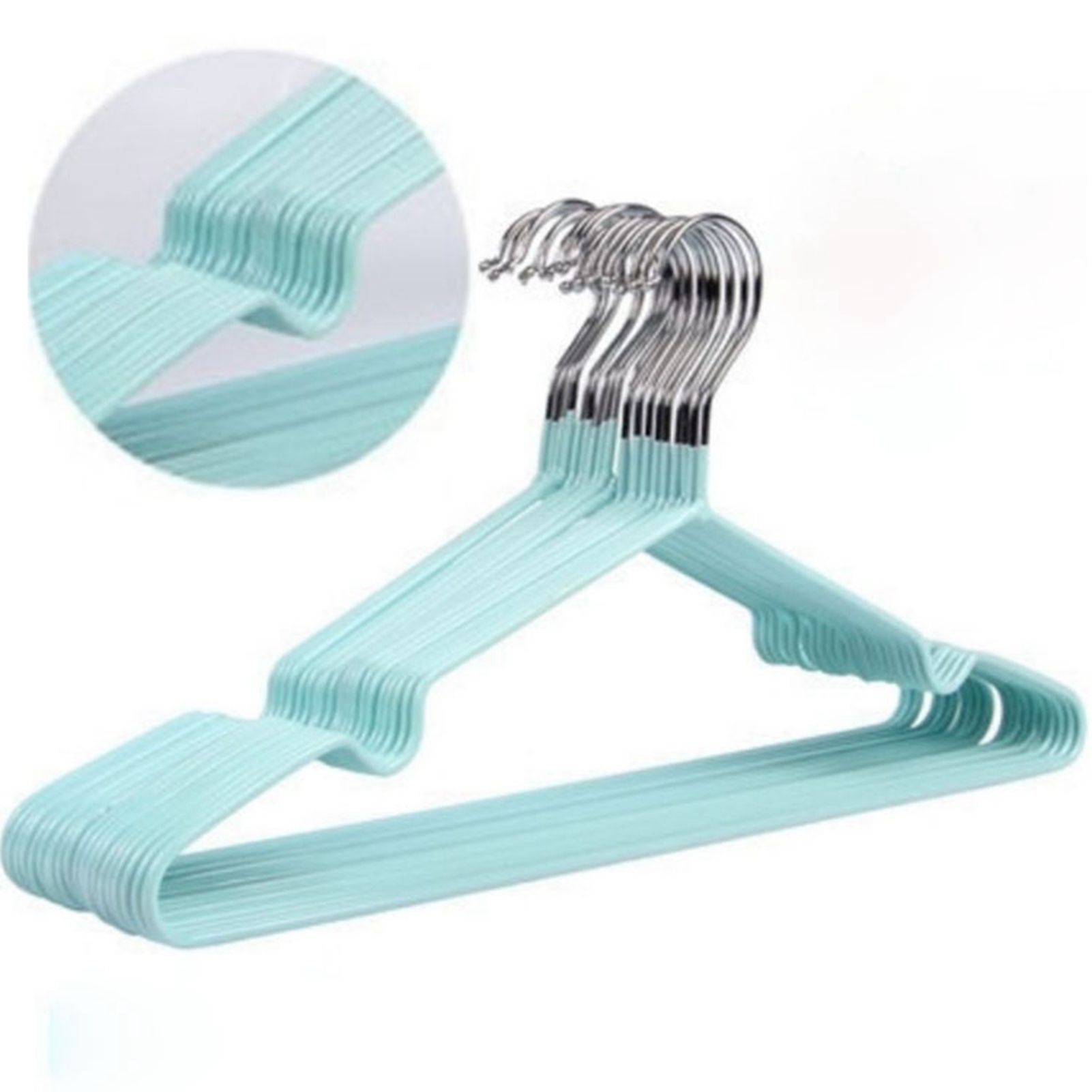 Clothes Hangers Prevent Slip Space Saving Heavy Duty Dry Wet Thick Clothes Hangers for Home Dormitory Green - Image 6