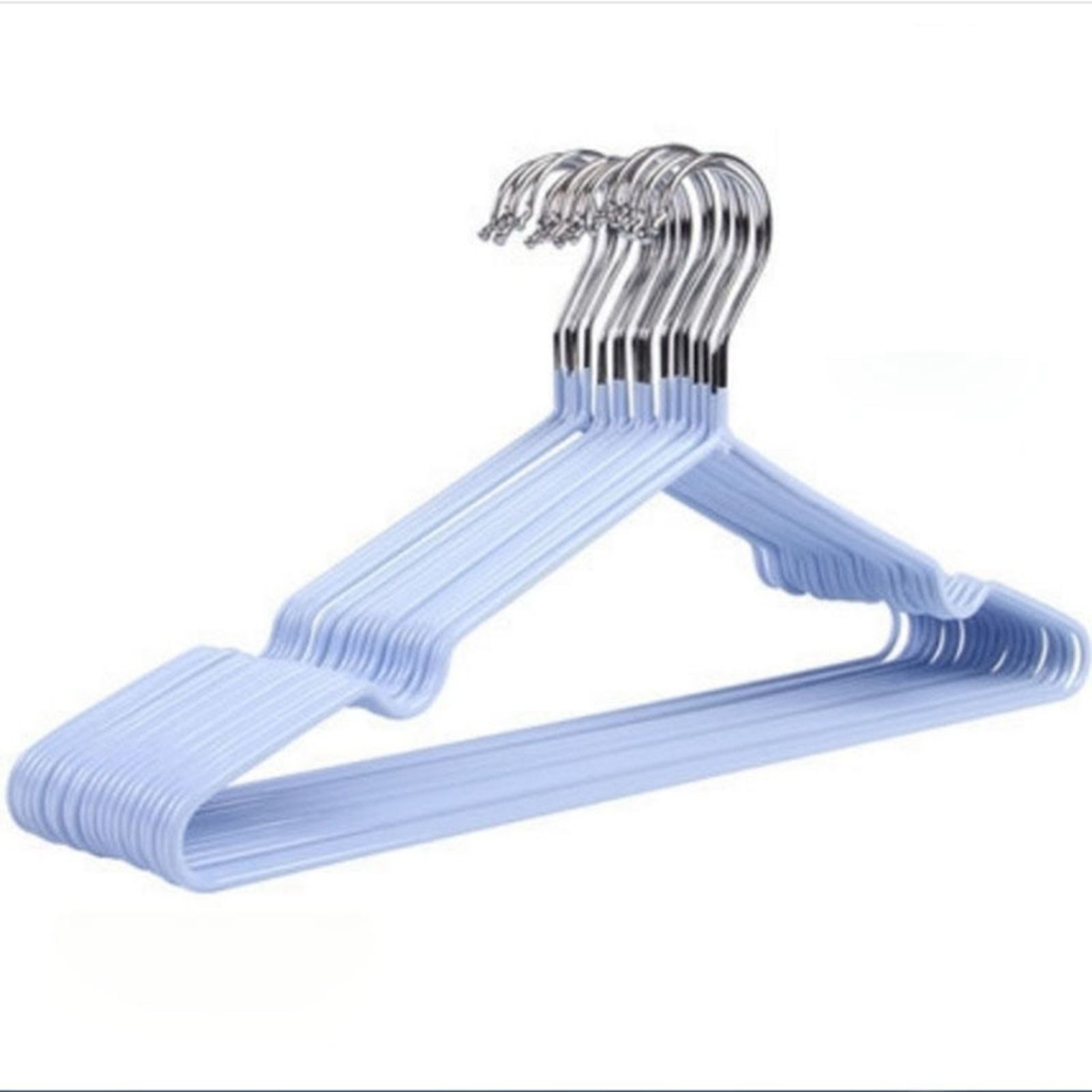 Clothes Hangers Prevent Slip Space Saving Heavy Duty Dry Wet Thick Clothes Hangers for Home Dormitory Blue - Image 1