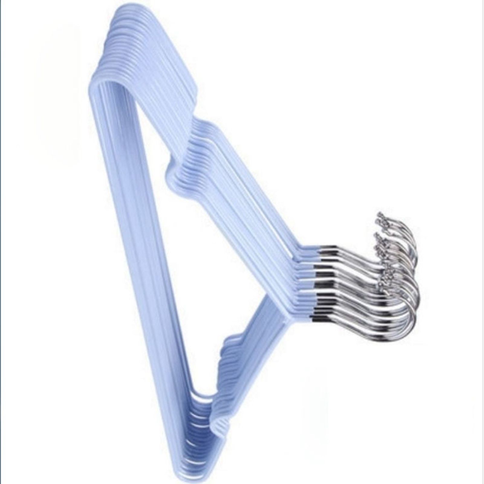 Clothes Hangers Prevent Slip Space Saving Heavy Duty Dry Wet Thick Clothes Hangers for Home Dormitory Blue - Image 2