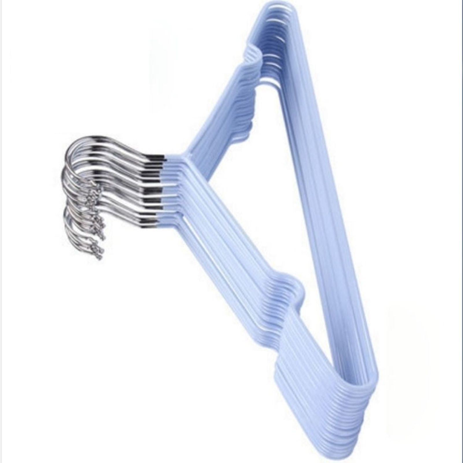 Clothes Hangers Prevent Slip Space Saving Heavy Duty Dry Wet Thick Clothes Hangers for Home Dormitory Blue - Image 3