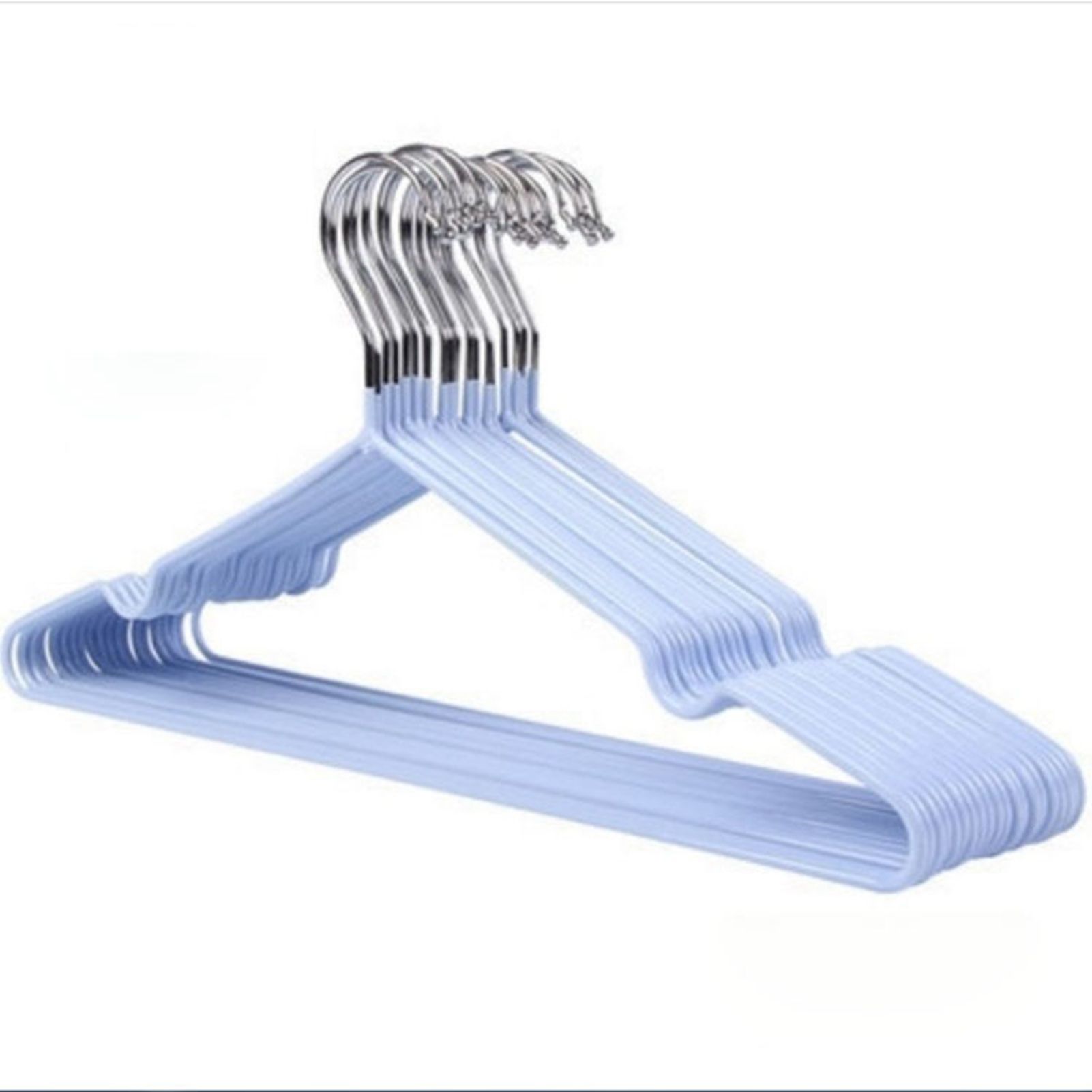 Clothes Hangers Prevent Slip Space Saving Heavy Duty Dry Wet Thick Clothes Hangers for Home Dormitory Blue - Image 4