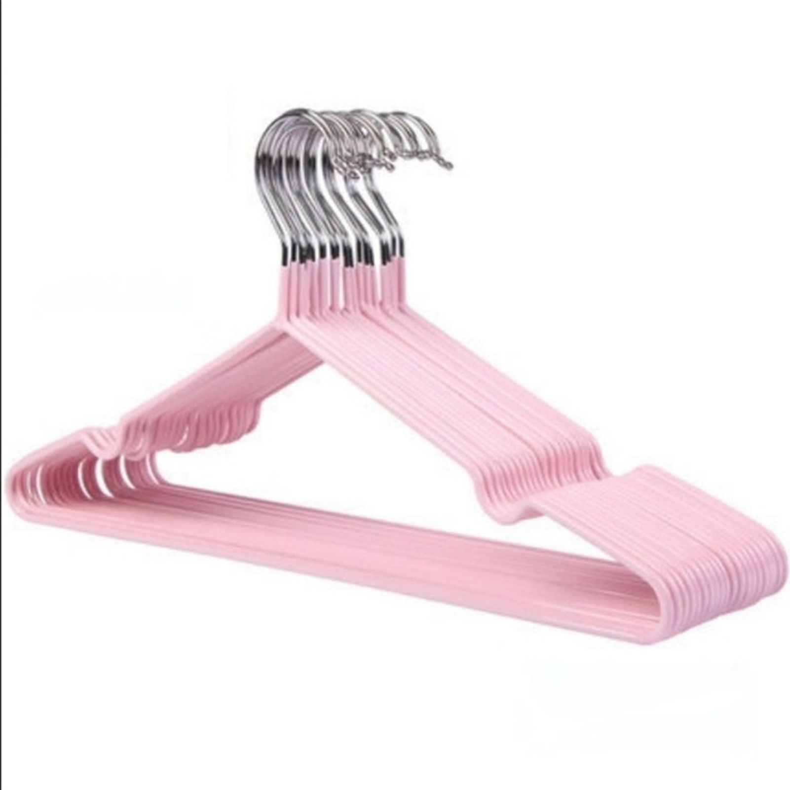 Clothes Hangers Prevent Slip Space Saving Heavy Duty Dry Wet Thick Clothes Hangers for Home Dormitory Pink - Image 2