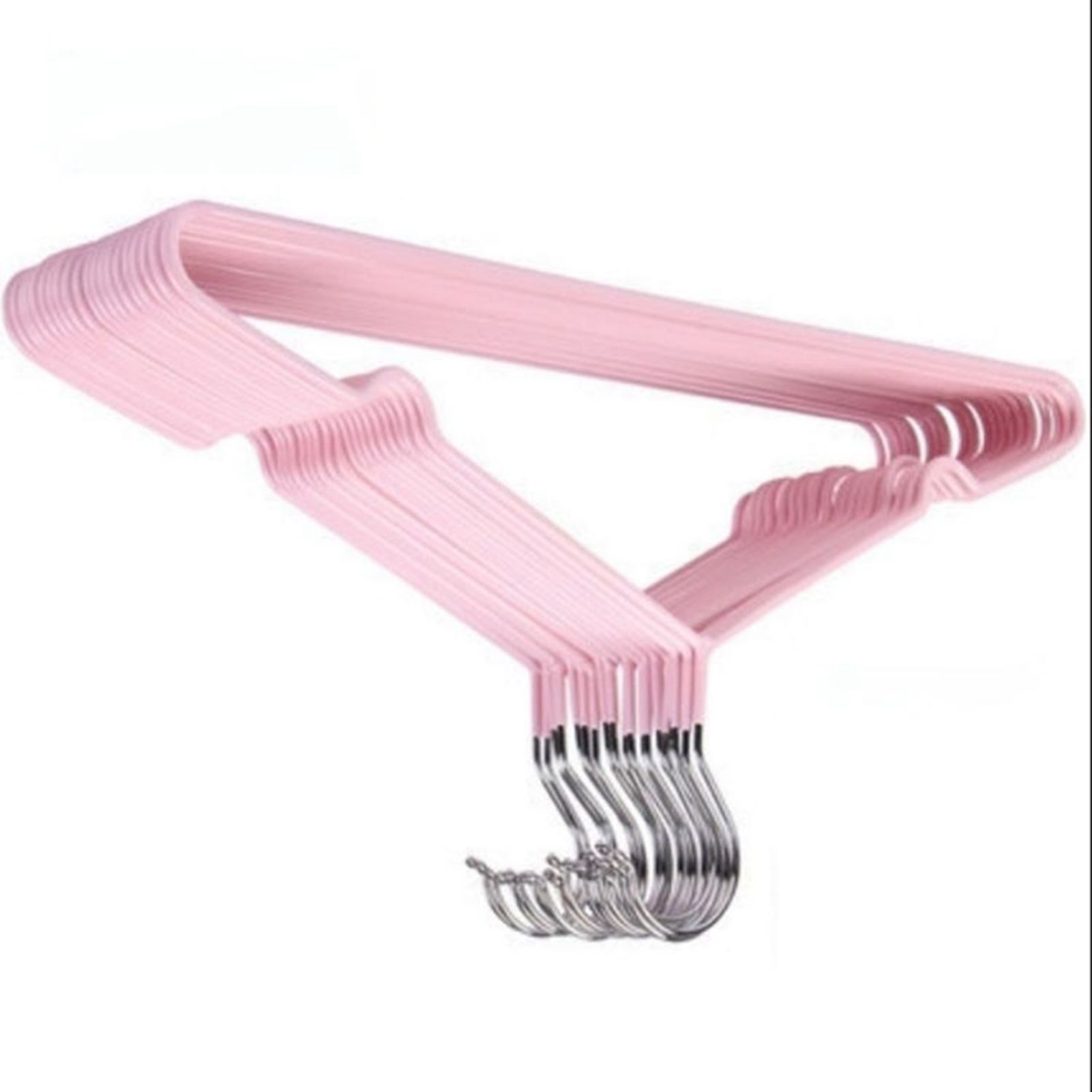 Clothes Hangers Prevent Slip Space Saving Heavy Duty Dry Wet Thick Clothes Hangers for Home Dormitory Pink - Image 3