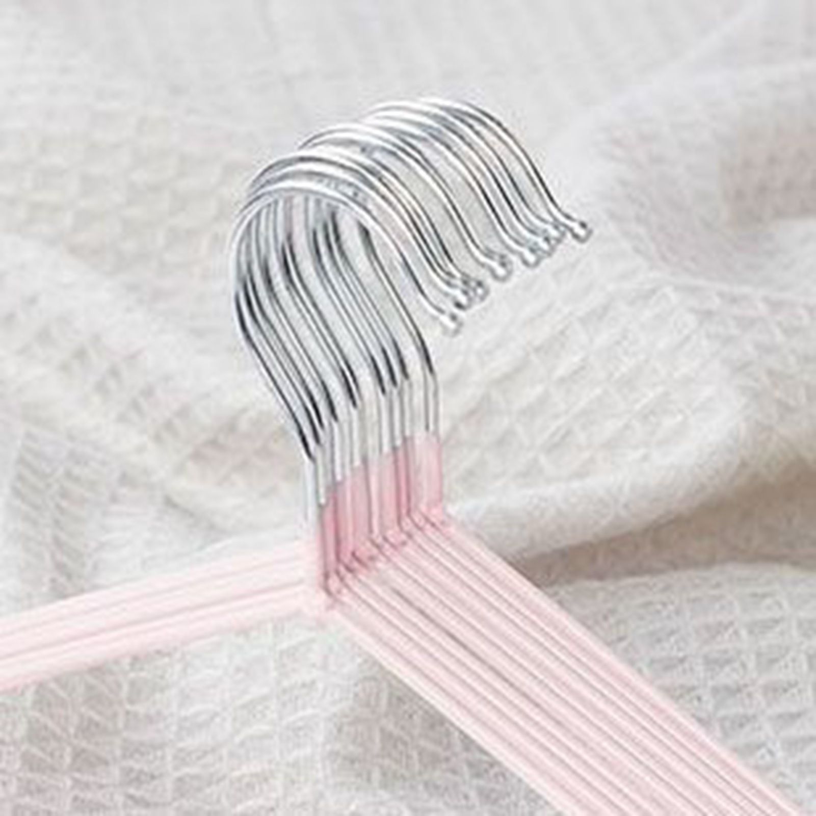 Clothes Hangers Prevent Slip Space Saving Heavy Duty Dry Wet Thick Clothes Hangers for Home Dormitory Pink - Image 8
