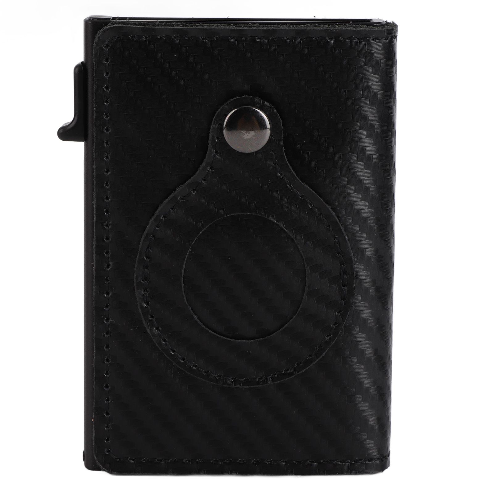 Card Wallet Soft Leather Large Capacity Lose Proof Multifunctional Men Wallet Gift Carbon Fiber Black - Image 2