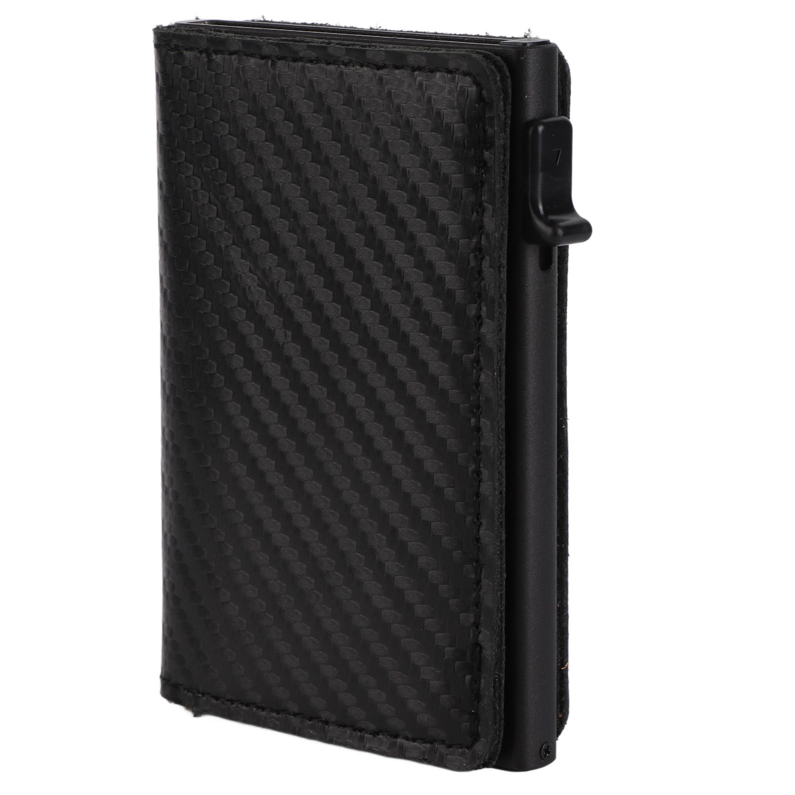 Card Wallet Soft Leather Large Capacity Lose Proof Multifunctional Men Wallet Gift Carbon Fiber Black - Image 4