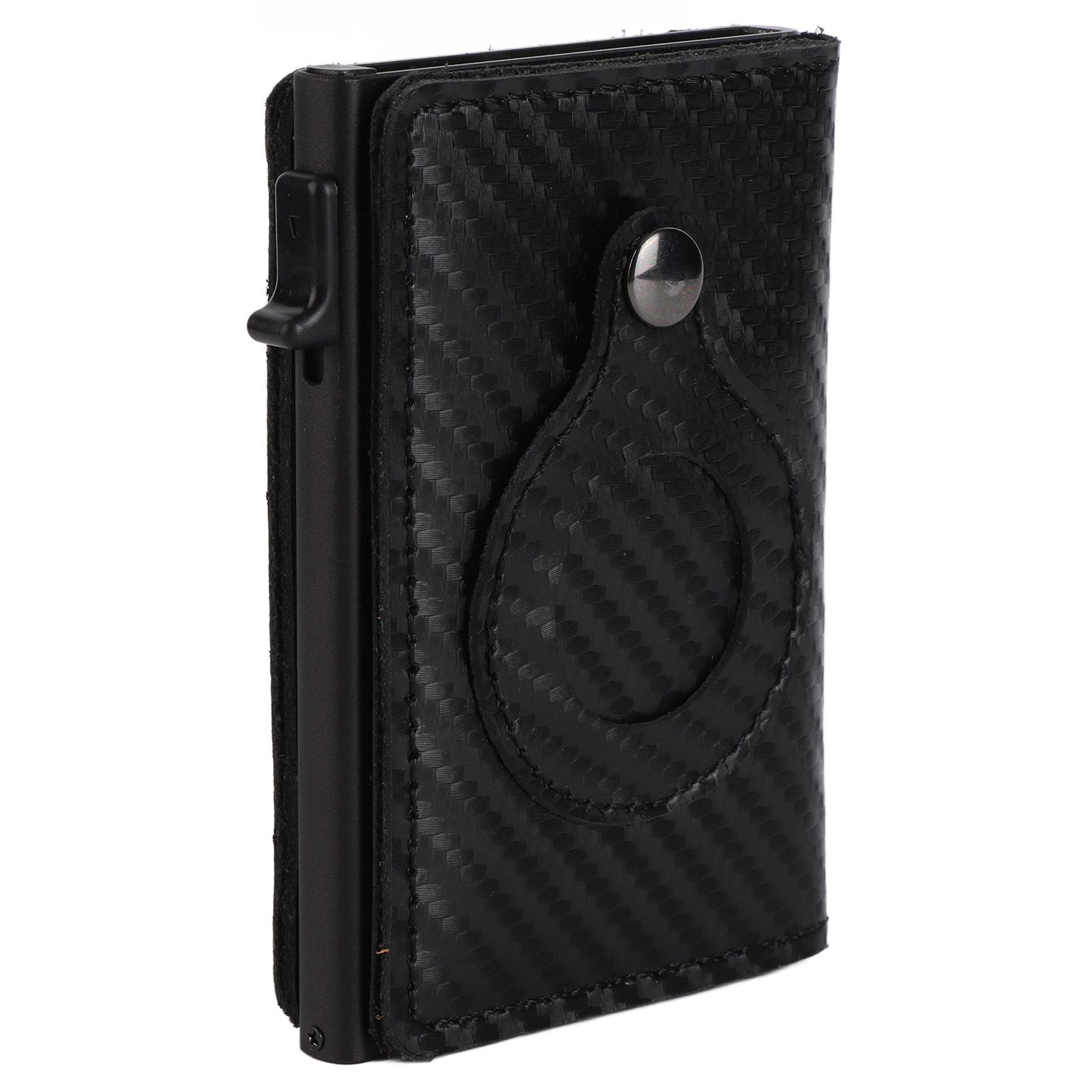 Card Wallet Soft Leather Large Capacity Lose Proof Multifunctional Men Wallet Gift Carbon Fiber Black - Image 5