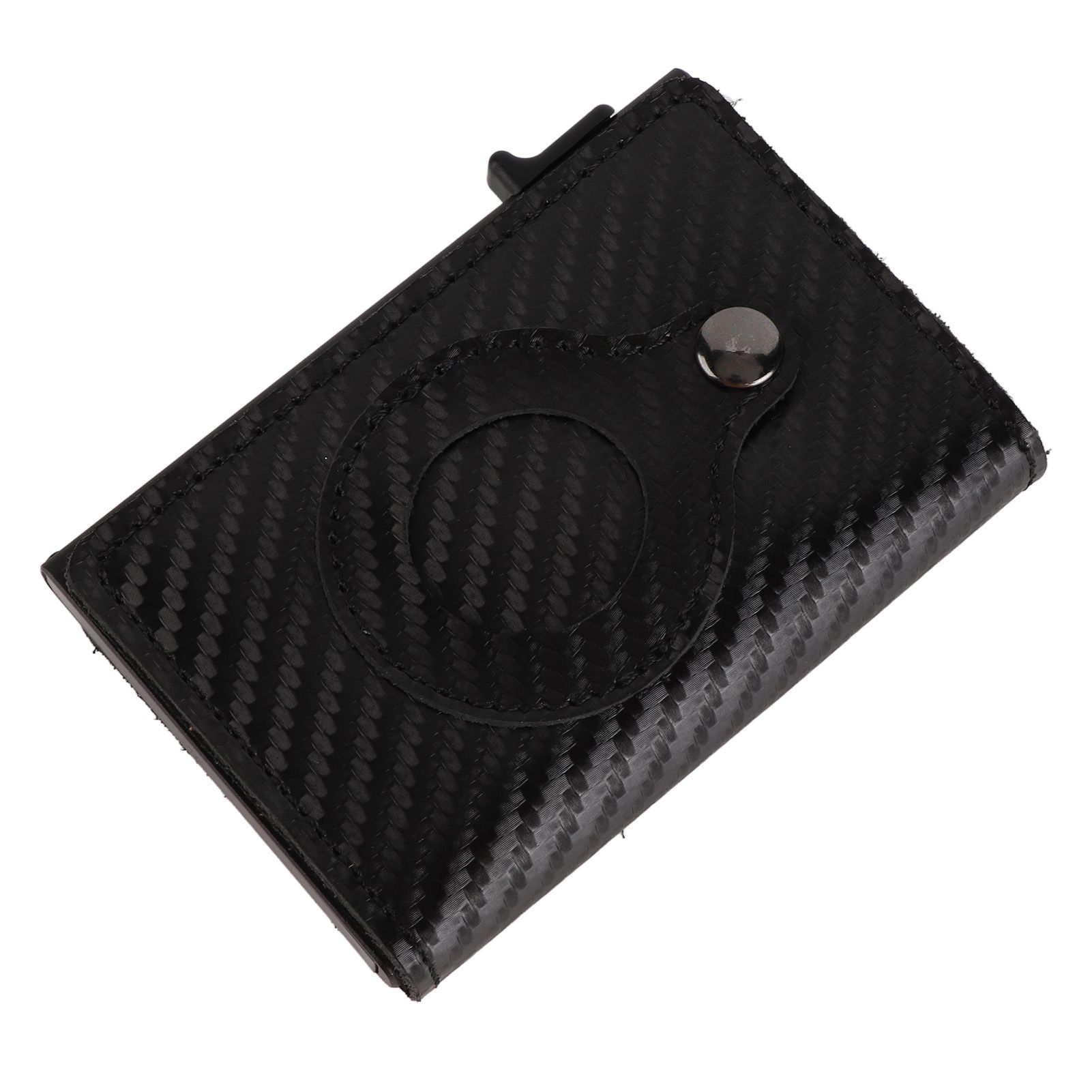 Card Wallet Soft Leather Large Capacity Lose Proof Multifunctional Men Wallet Gift Carbon Fiber Black - Image 6