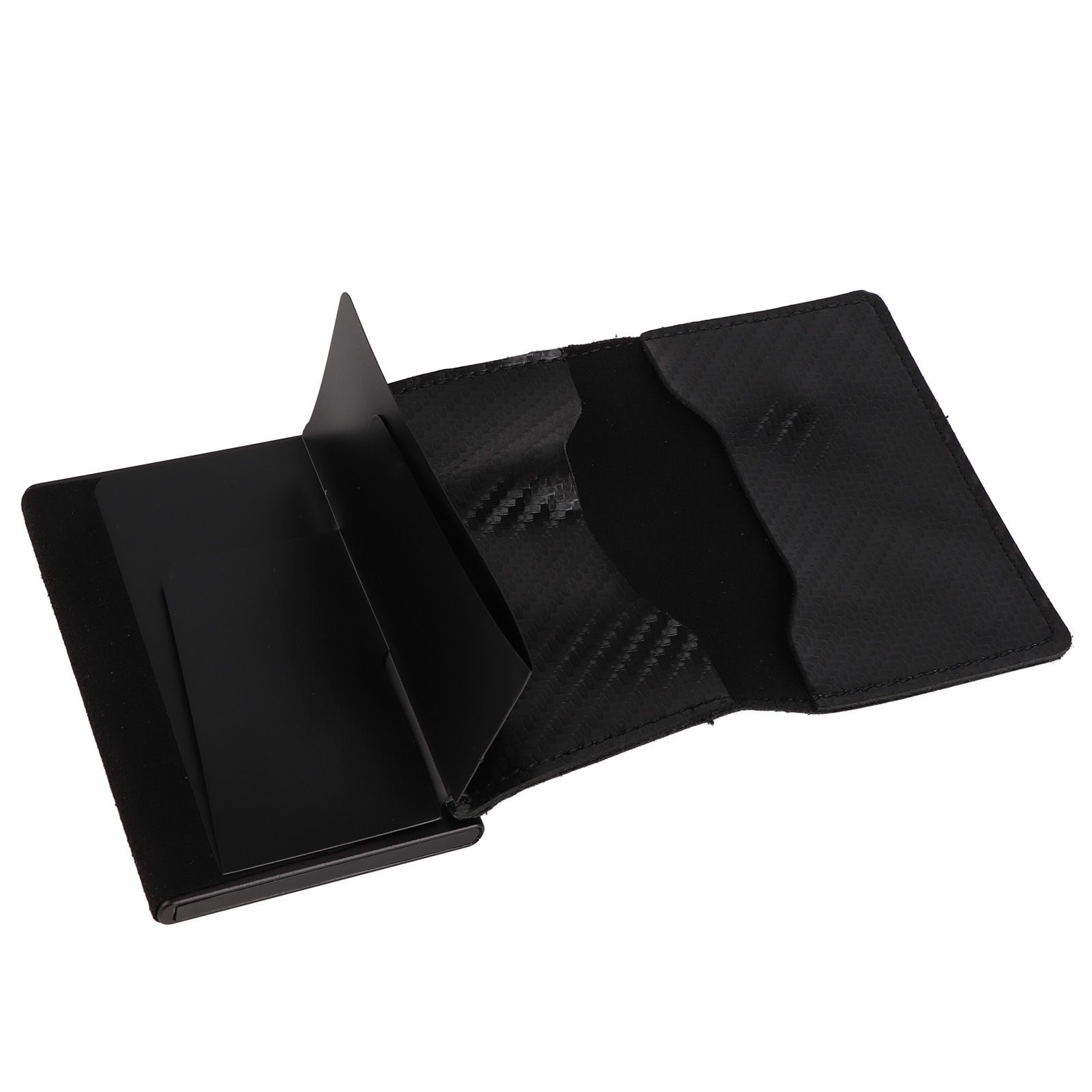 Card Wallet Soft Leather Large Capacity Lose Proof Multifunctional Men Wallet Gift Carbon Fiber Black - Image 7