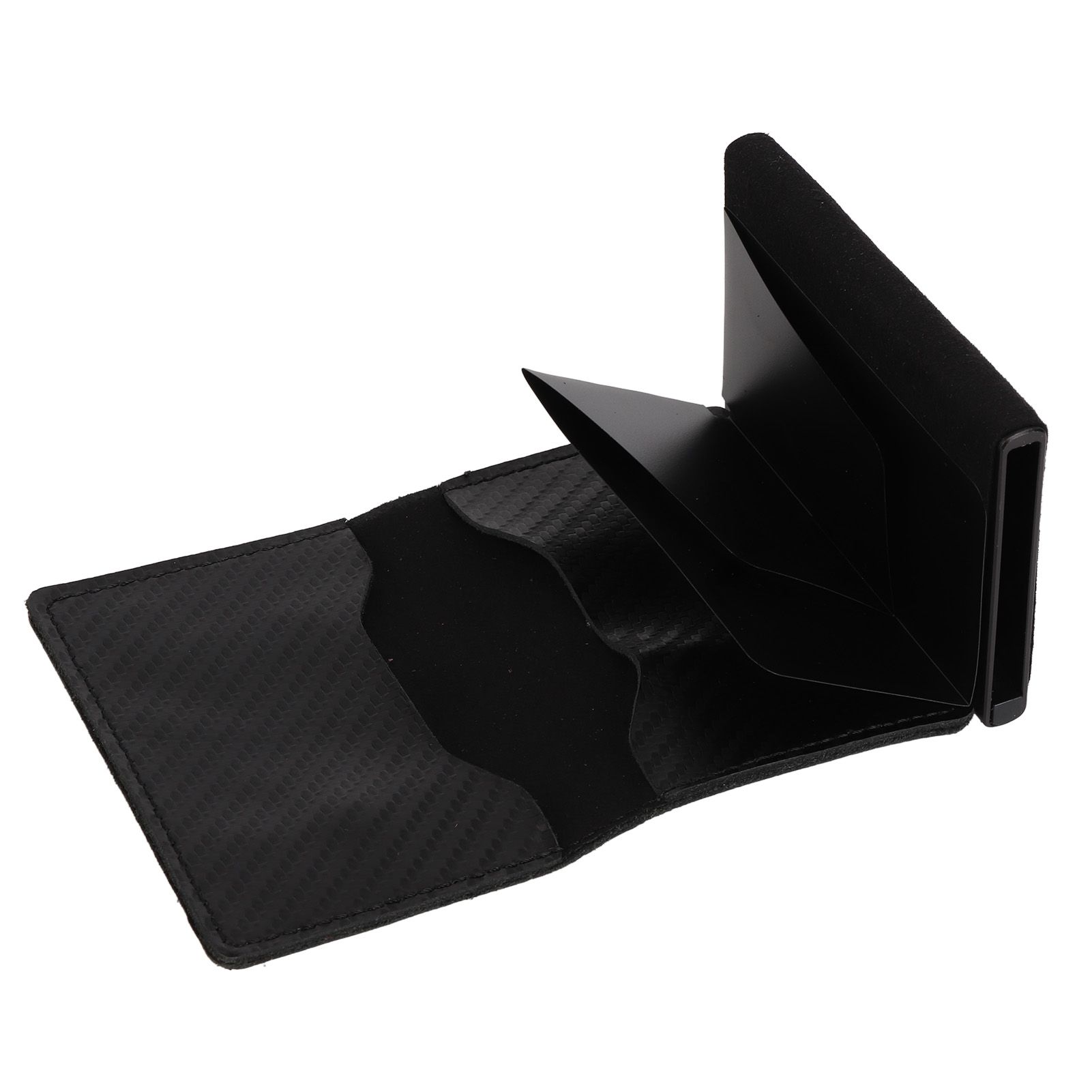 Card Wallet Soft Leather Large Capacity Lose Proof Multifunctional Men Wallet Gift Carbon Fiber Black - Image 8