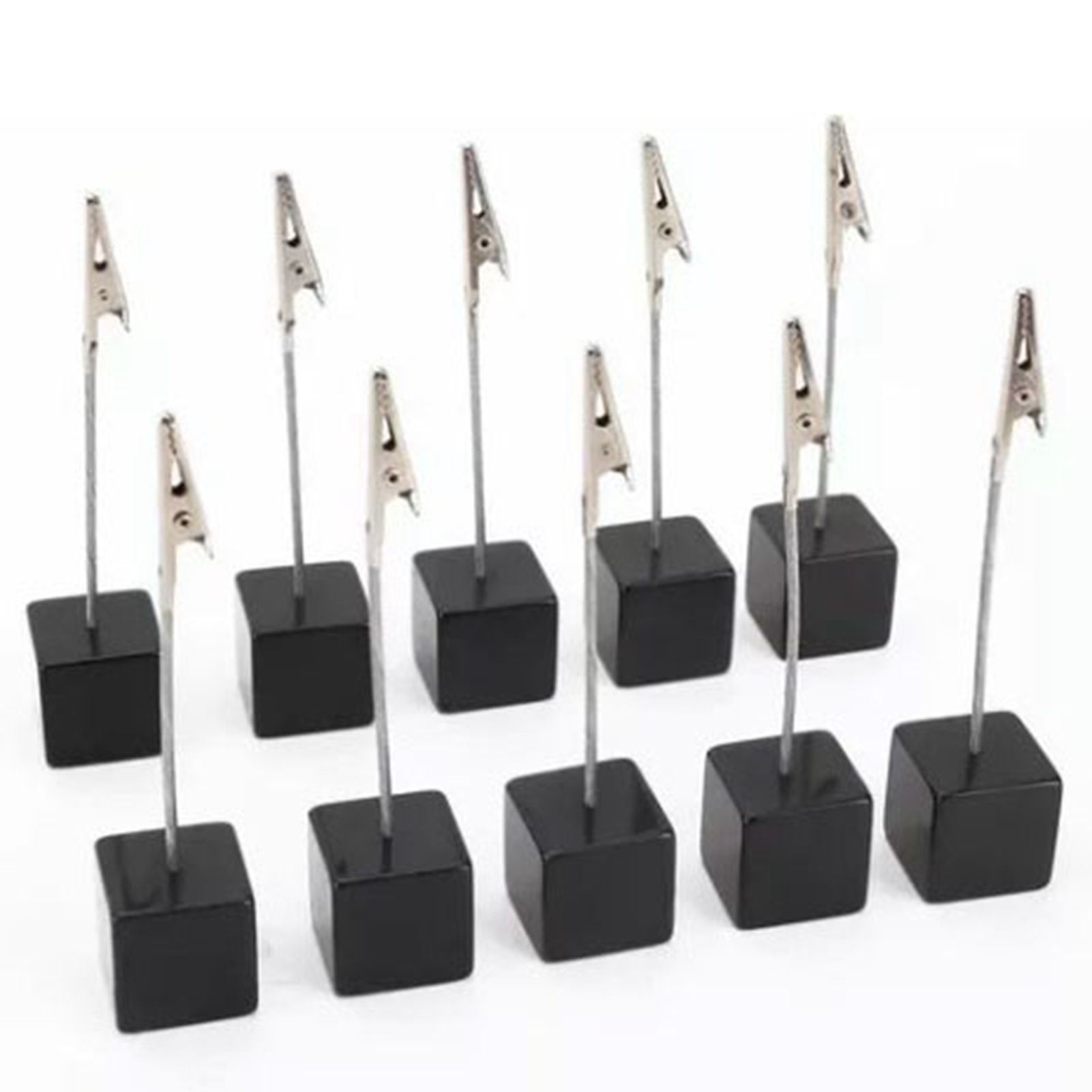 Note Holder Photo Clip Stand Memo Display Clamp Stable Cube Base for Home Weddings Offices Parties - Image 5