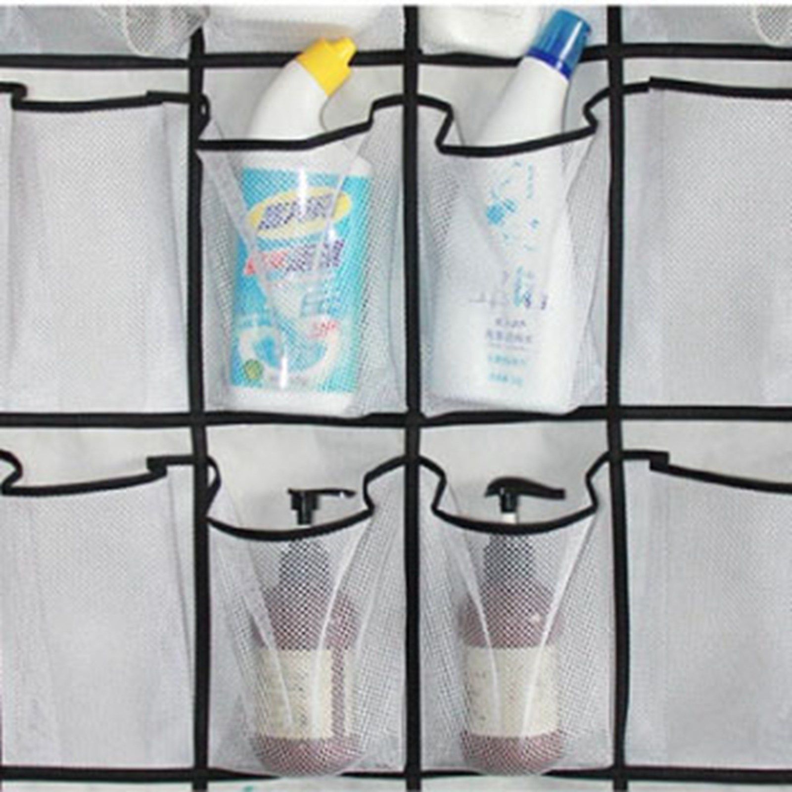 Over The Door Shoe Organizer Hanging Storage Bag Shoe Storage Door Hanger with 24 Mesh Pockets - Image 8