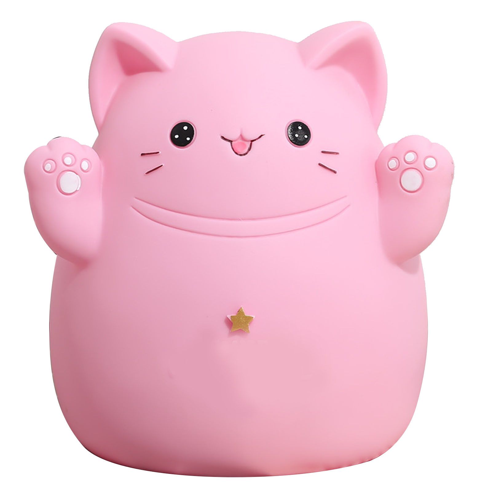 Cartoon Cat Piggy Bank Saving Bank Cartoon Cat Shaped Money Box Coins Storage Box Home Decor Ornament Children Toys Gifts Pink S 13x11x15cm - Image 1