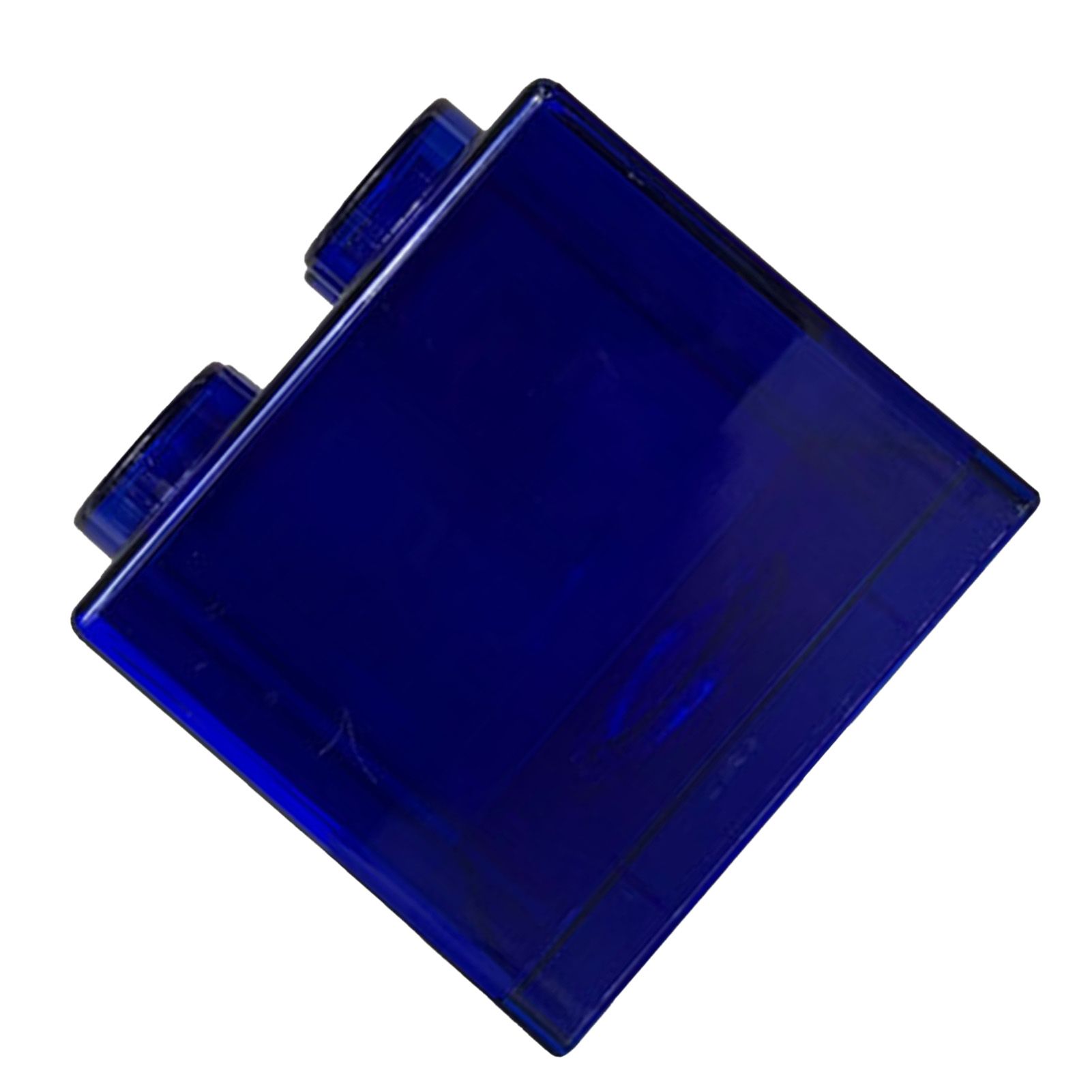 Clear Money Saving Bank Building Block Design Rectangular Transparent Coin Saving Box for Kids Boys Girls Blue 8.9x8.9x9.2cm / 3.5x3.5x3.6in - Image 7