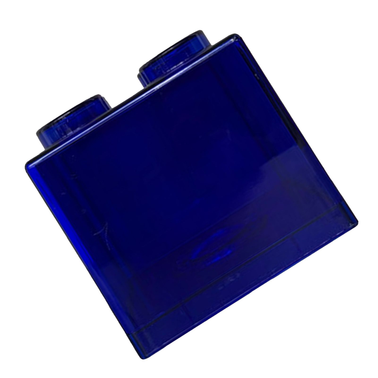Clear Money Saving Bank Building Block Design Rectangular Transparent Coin Saving Box for Kids Boys Girls Blue 8.9x8.9x9.2cm / 3.5x3.5x3.6in - Image 8