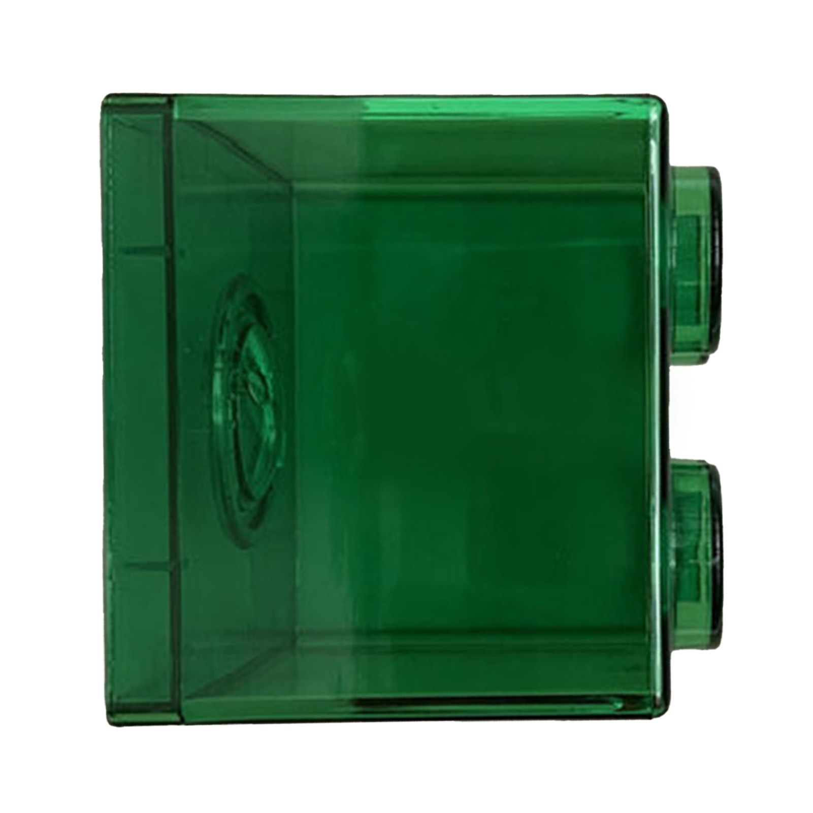 Clear Money Saving Bank Building Block Design Rectangular Transparent Coin Saving Box for Kids Boys Girls Green 8.9x8.9x9.2cm / 3.5x3.5x3.6in - Image 2