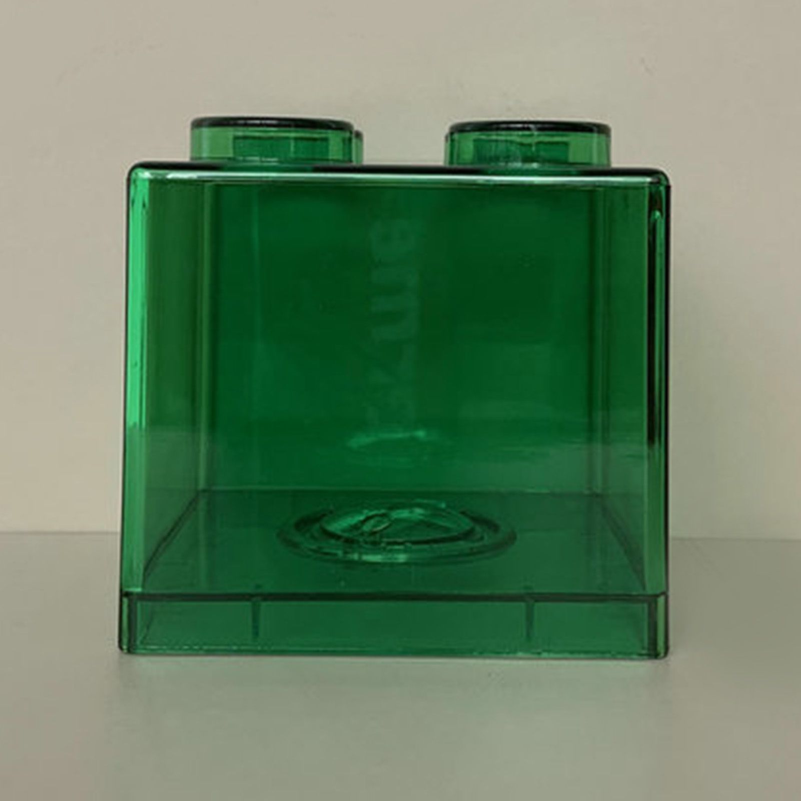 Clear Money Saving Bank Building Block Design Rectangular Transparent Coin Saving Box for Kids Boys Girls Green 8.9x8.9x9.2cm / 3.5x3.5x3.6in - Image 5