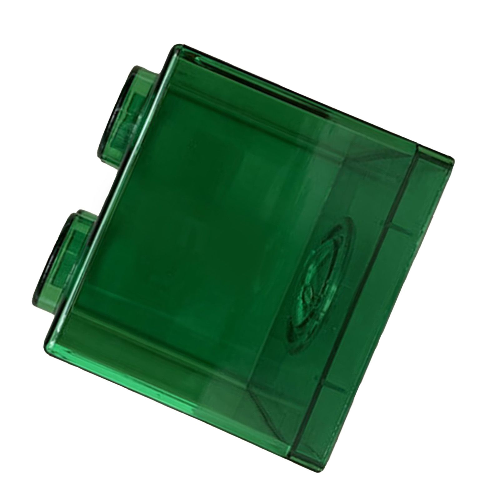Clear Money Saving Bank Building Block Design Rectangular Transparent Coin Saving Box for Kids Boys Girls Green 8.9x8.9x9.2cm / 3.5x3.5x3.6in - Image 6